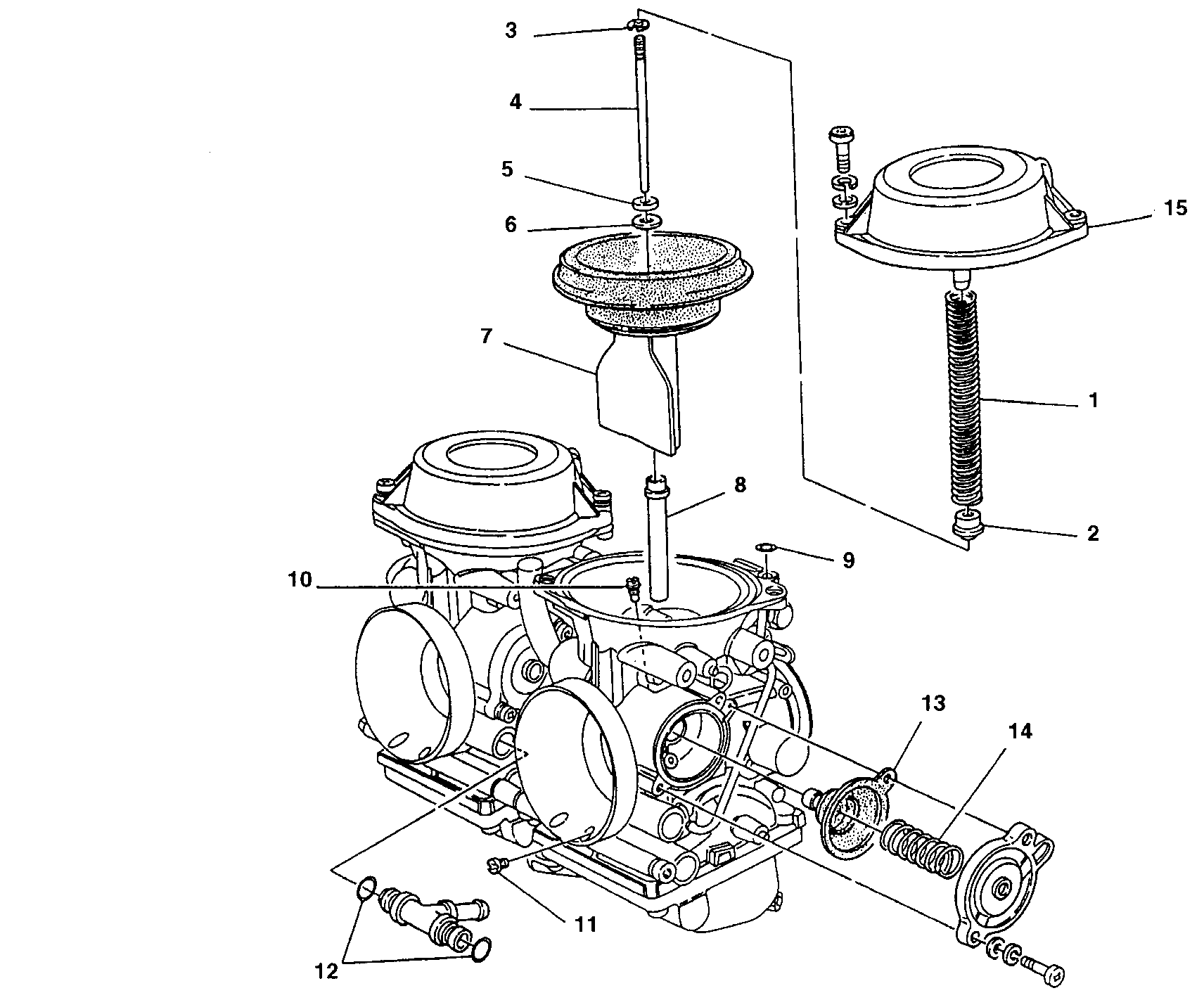 117 PIECES DE RECHANGE CARBURATEUR POUR SUPERSPORT 900 SS FINAL ED 1998