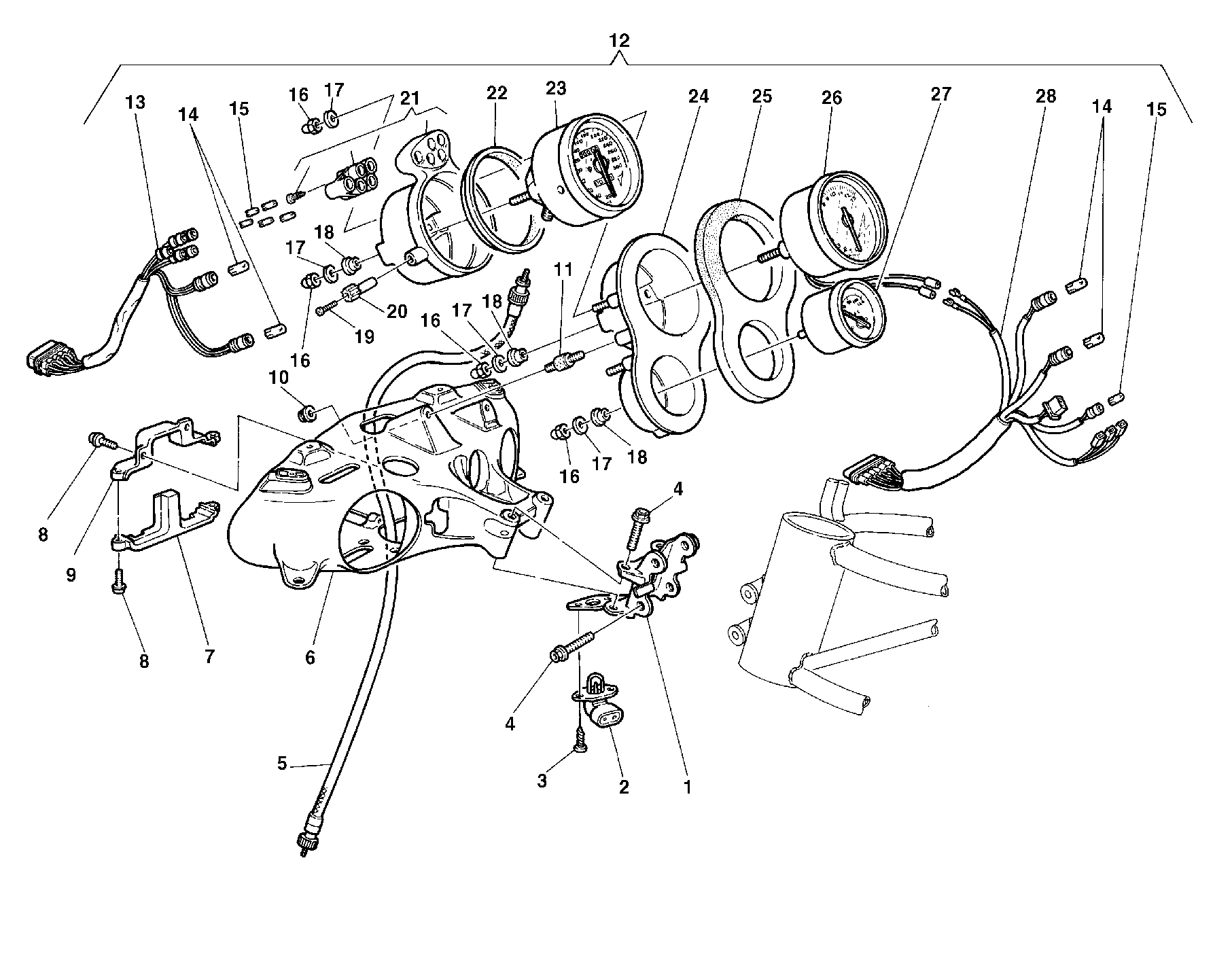 200 COMPTEURS POUR SUPERBIKE 996 1999
