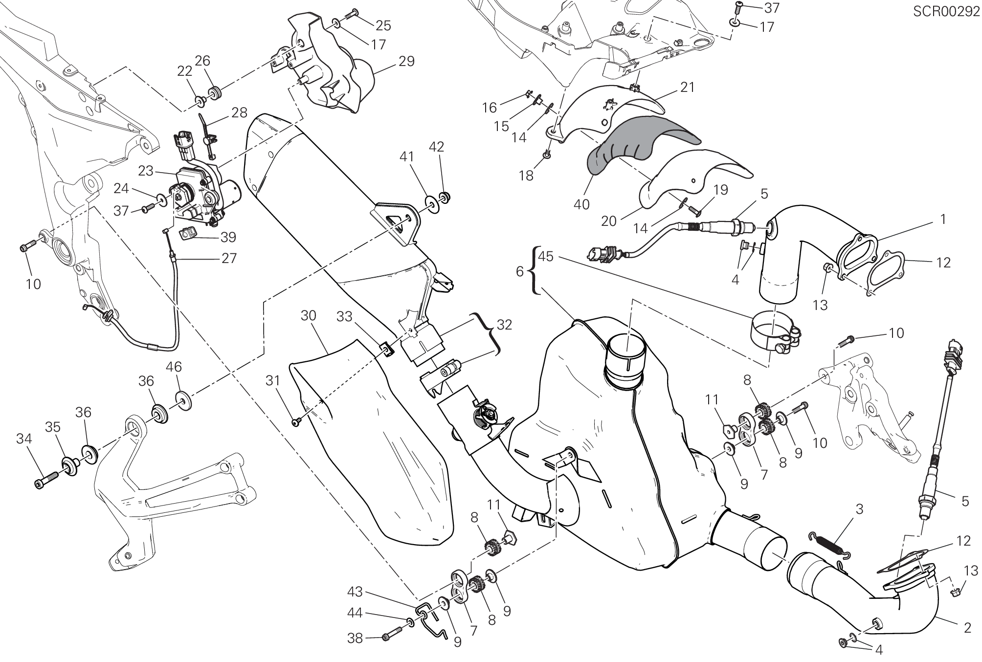 019 ECHAPPEMENT POUR MULTISTRADA 1260 ENDURO TOURING 2019
