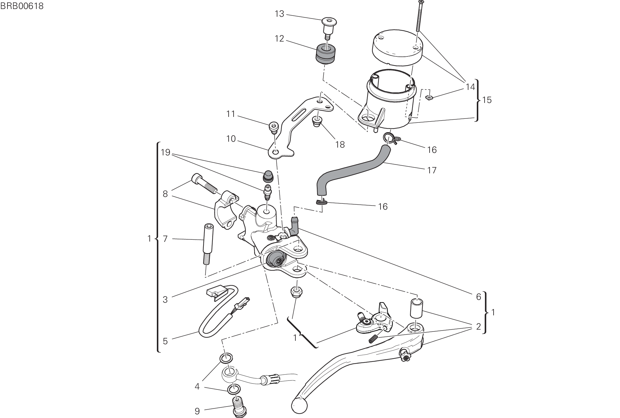 20A POMPE FREIN AVANT POUR SUPERBIKE PANIGALE V2 2020
