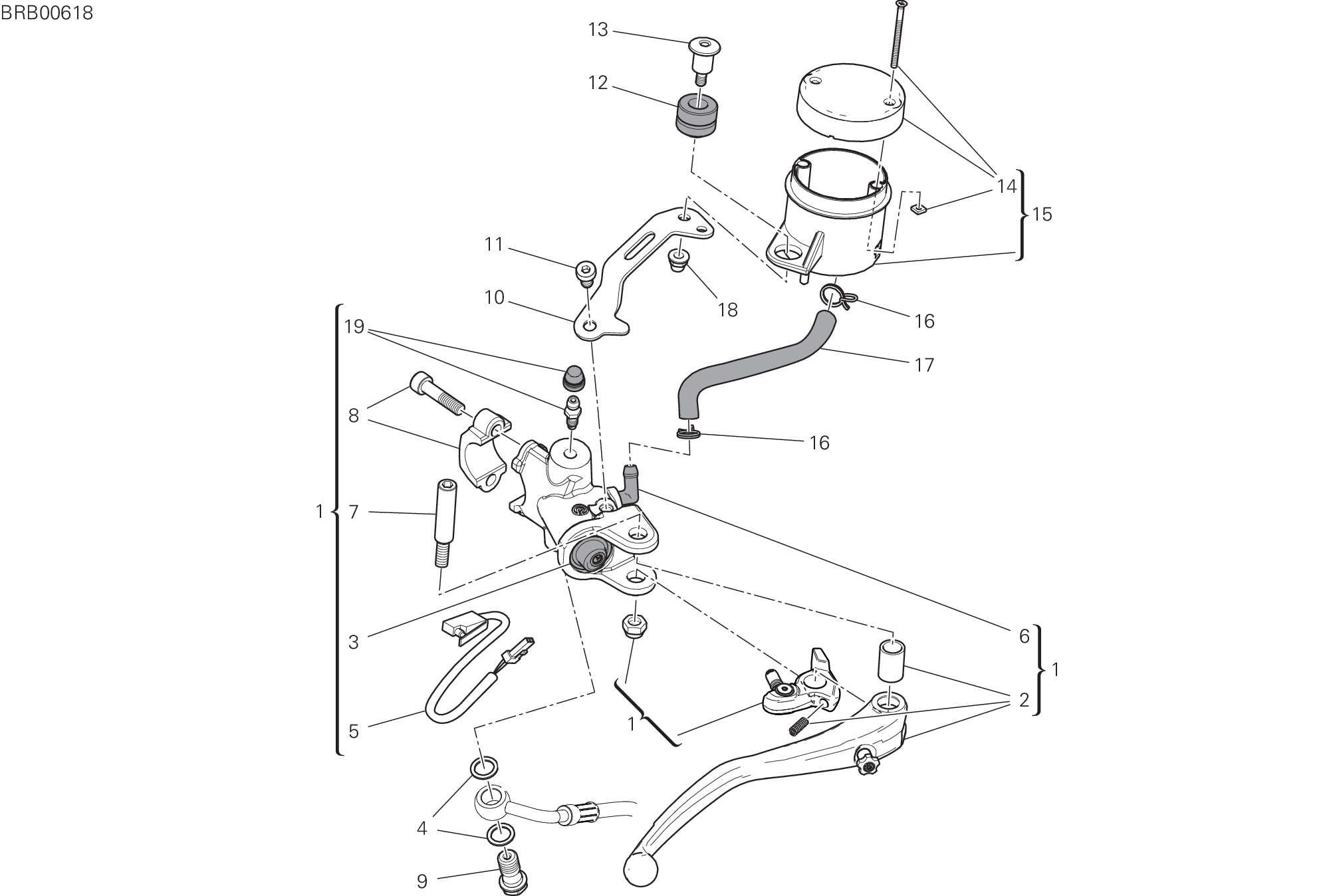 20A POMPE FREIN AVANT POUR SUPERBIKE PANIGALE V2 2023