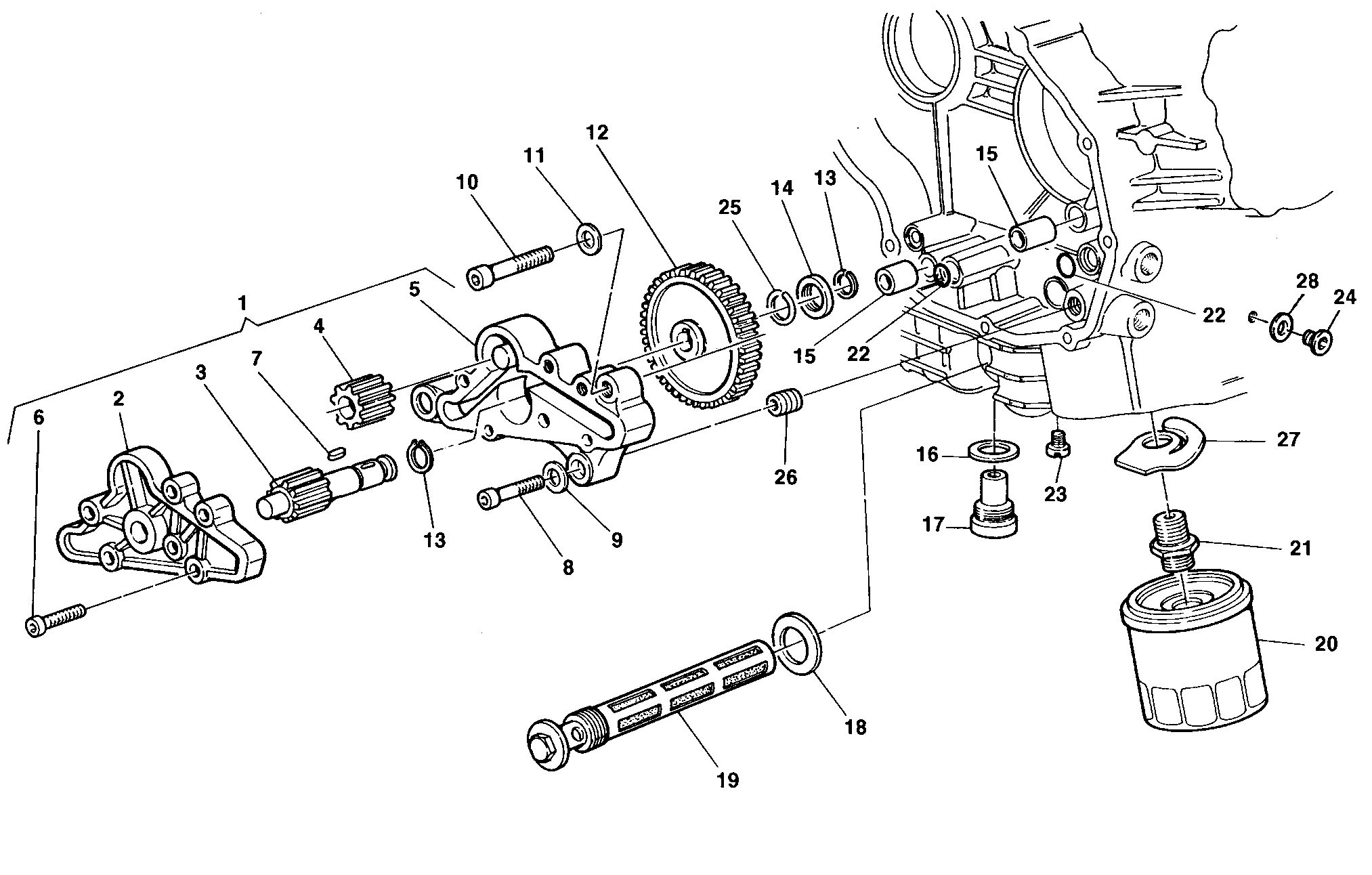 009 POMPE A HUILE FILTRE POUR SUPERBIKE 916 SENNA 1998