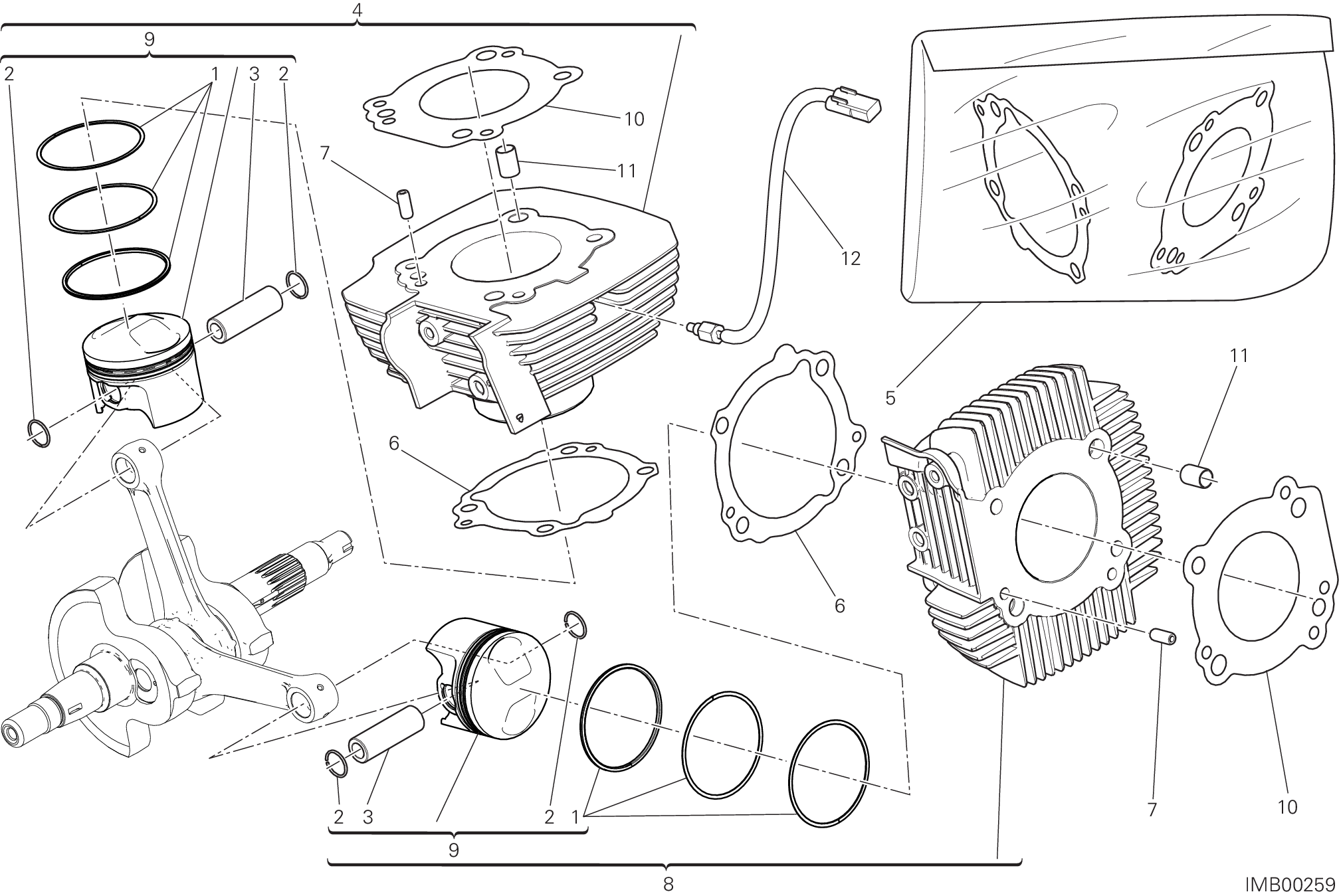 007 CYLINDRES PISTONS POUR SCRAMBLER SIXTY2 2018