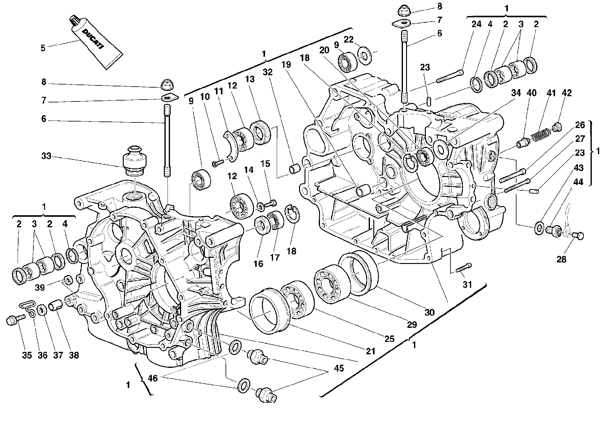 100 CARTER MOTEUR POUR SUPERSPORT 900 SS 1999