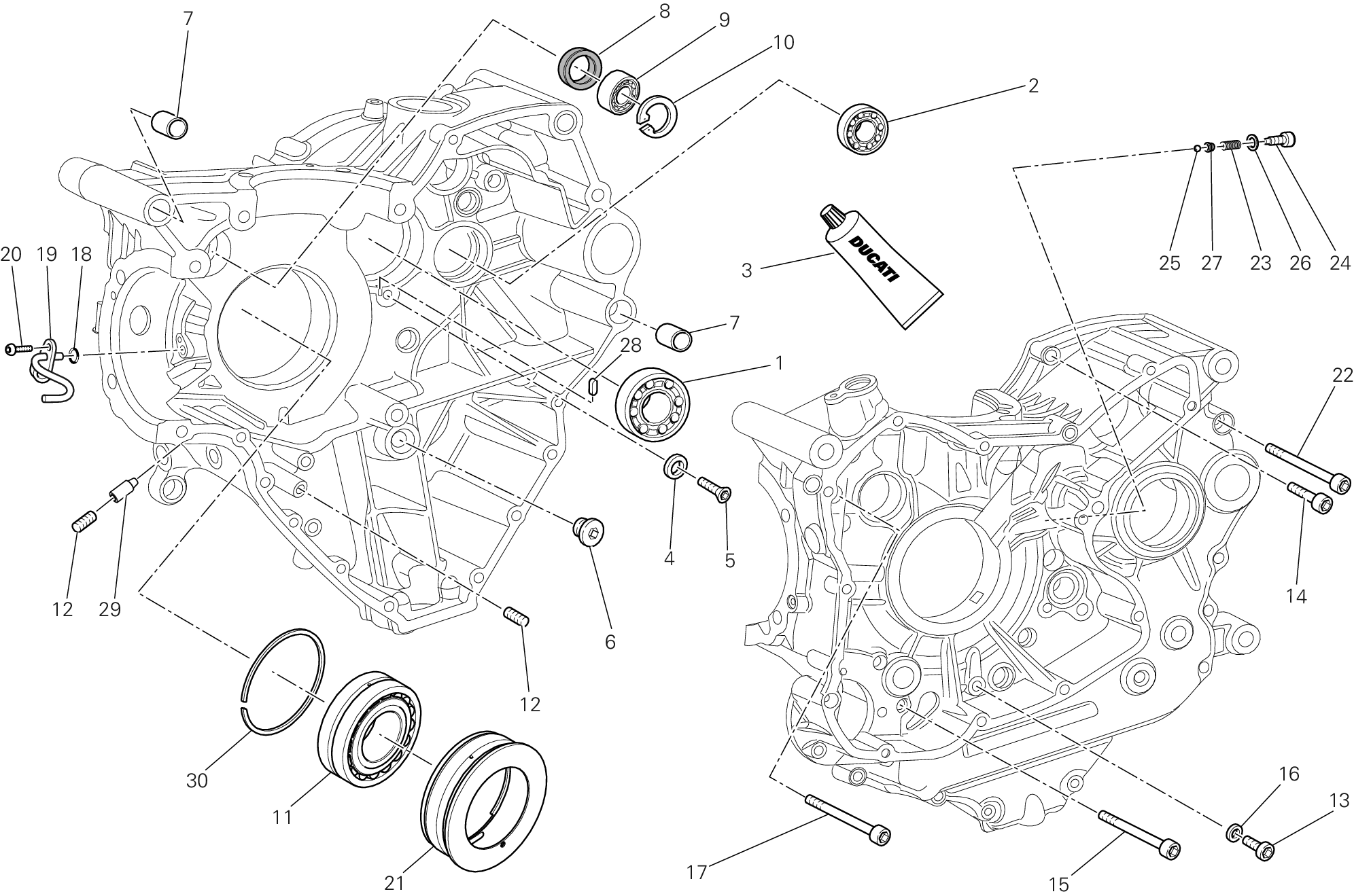 10A ROULEMENTS CARTER MOTEUR POUR DIAVEL AMG 2013