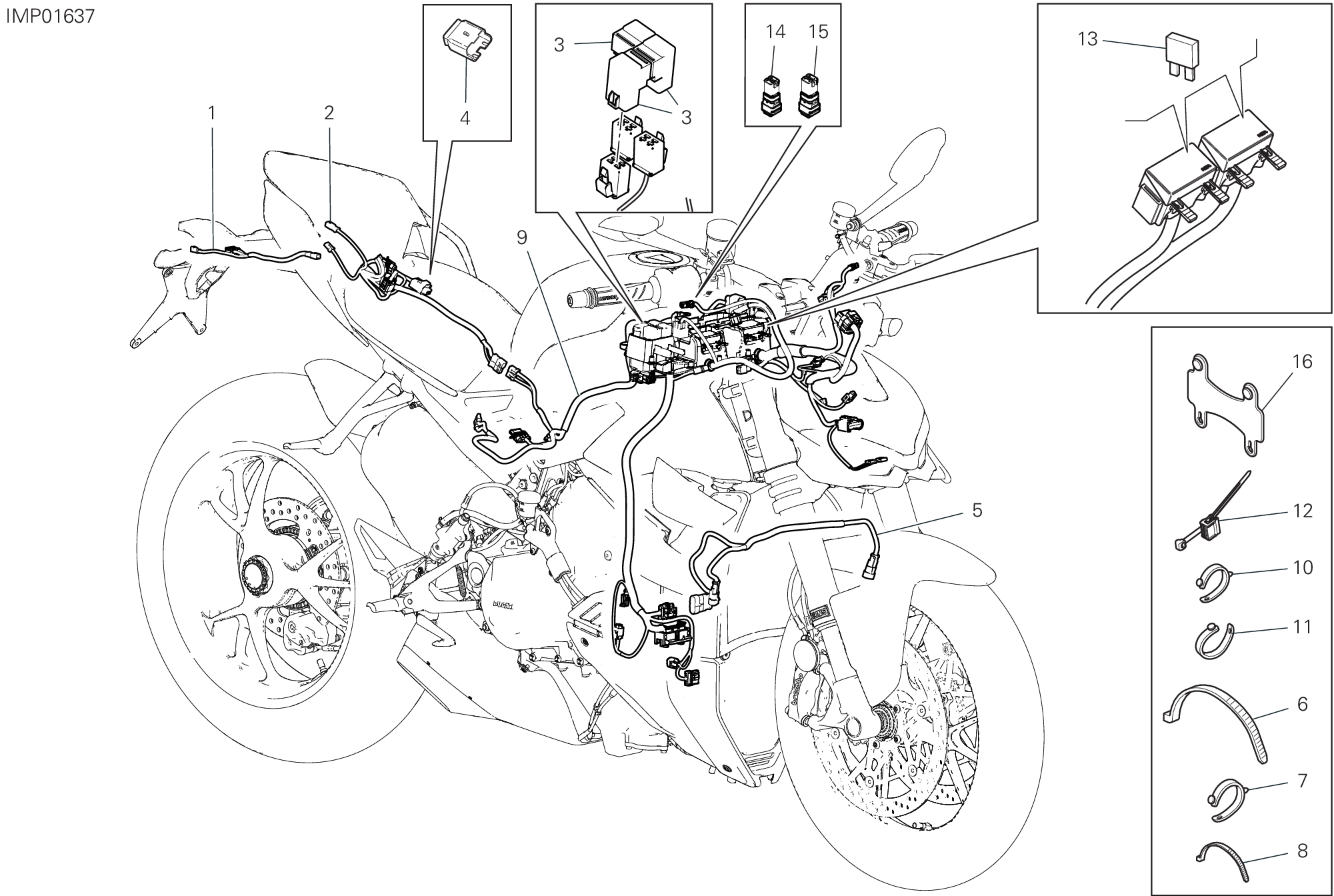 13C CIRCUIT ELECTRIQUE VEHICULE POUR STREETFIGHTER V4 2022