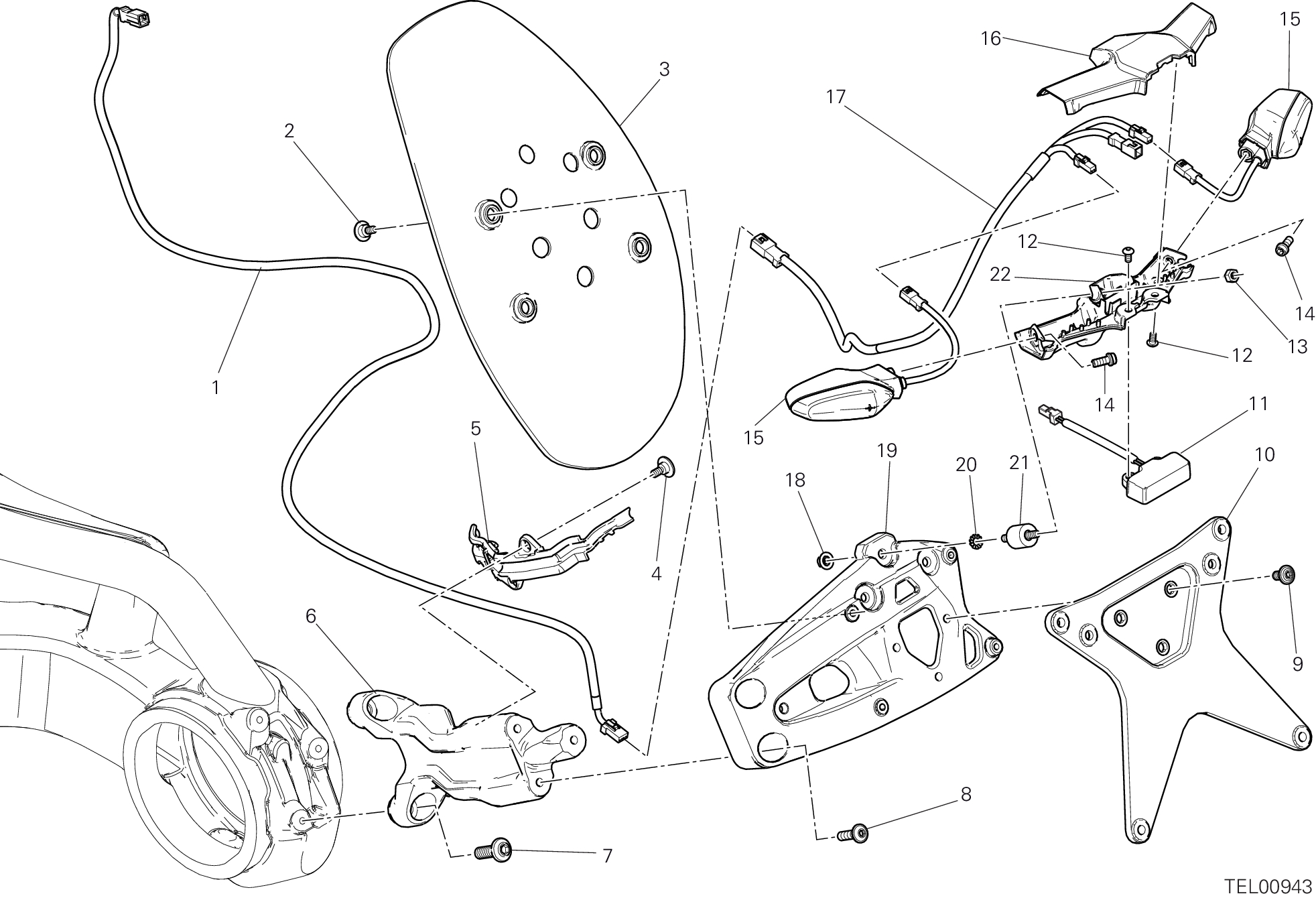 27A PORTE BALAI POUR XDIAVEL 2016
