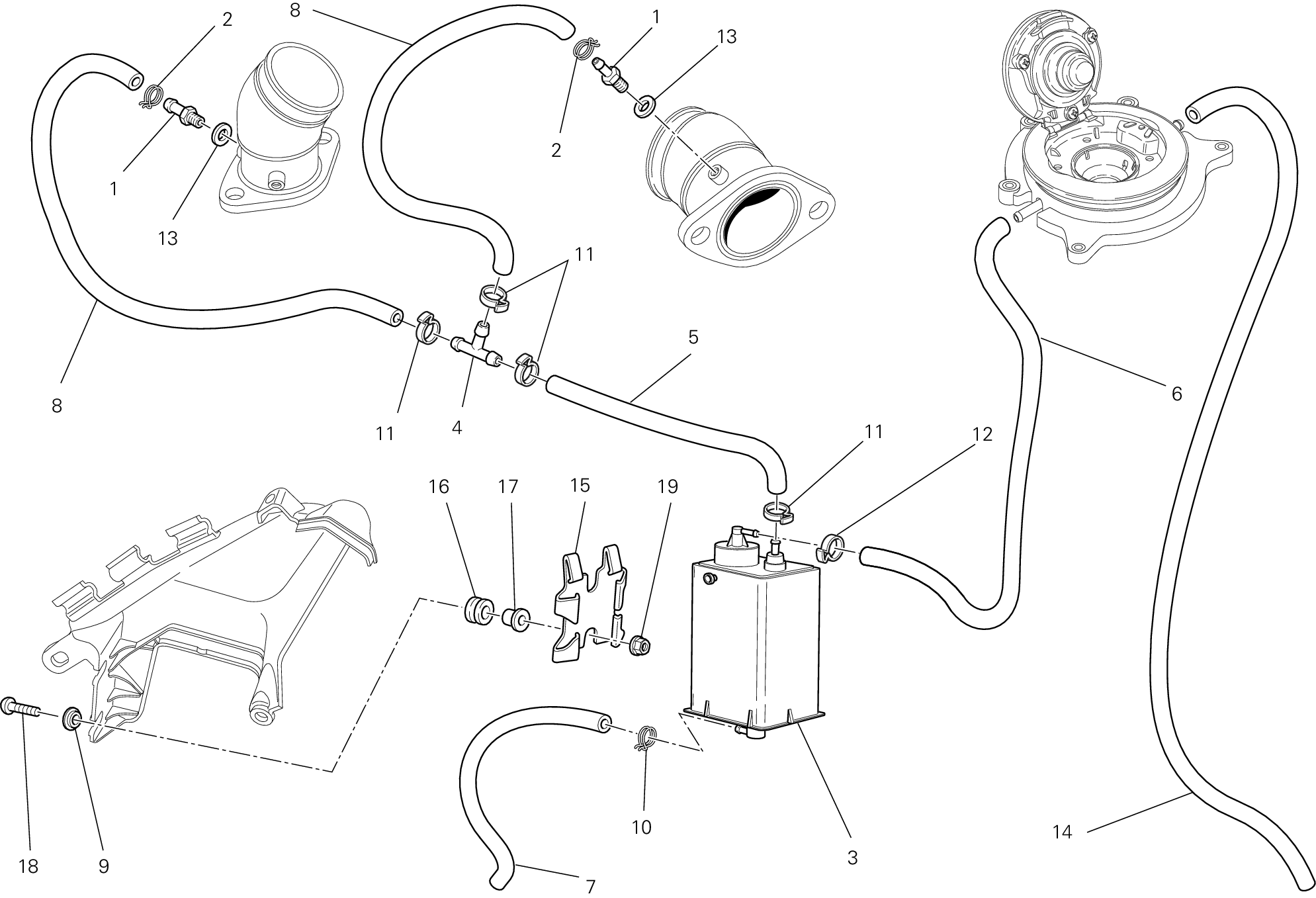 040 FILTRE CANISTER POUR MONSTER 796 ABS 2013