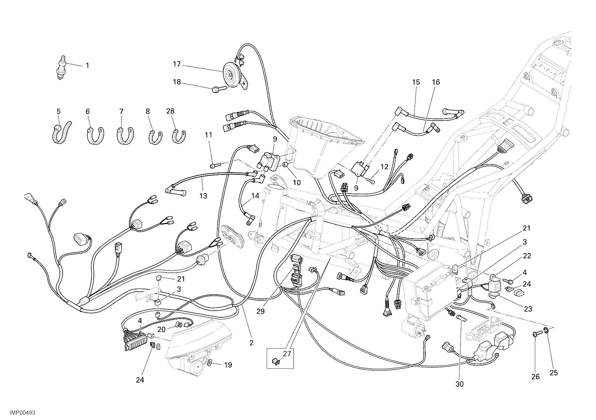 019 FAISCEAU DE FILS POUR MULTISTRADA 1100 S 2009