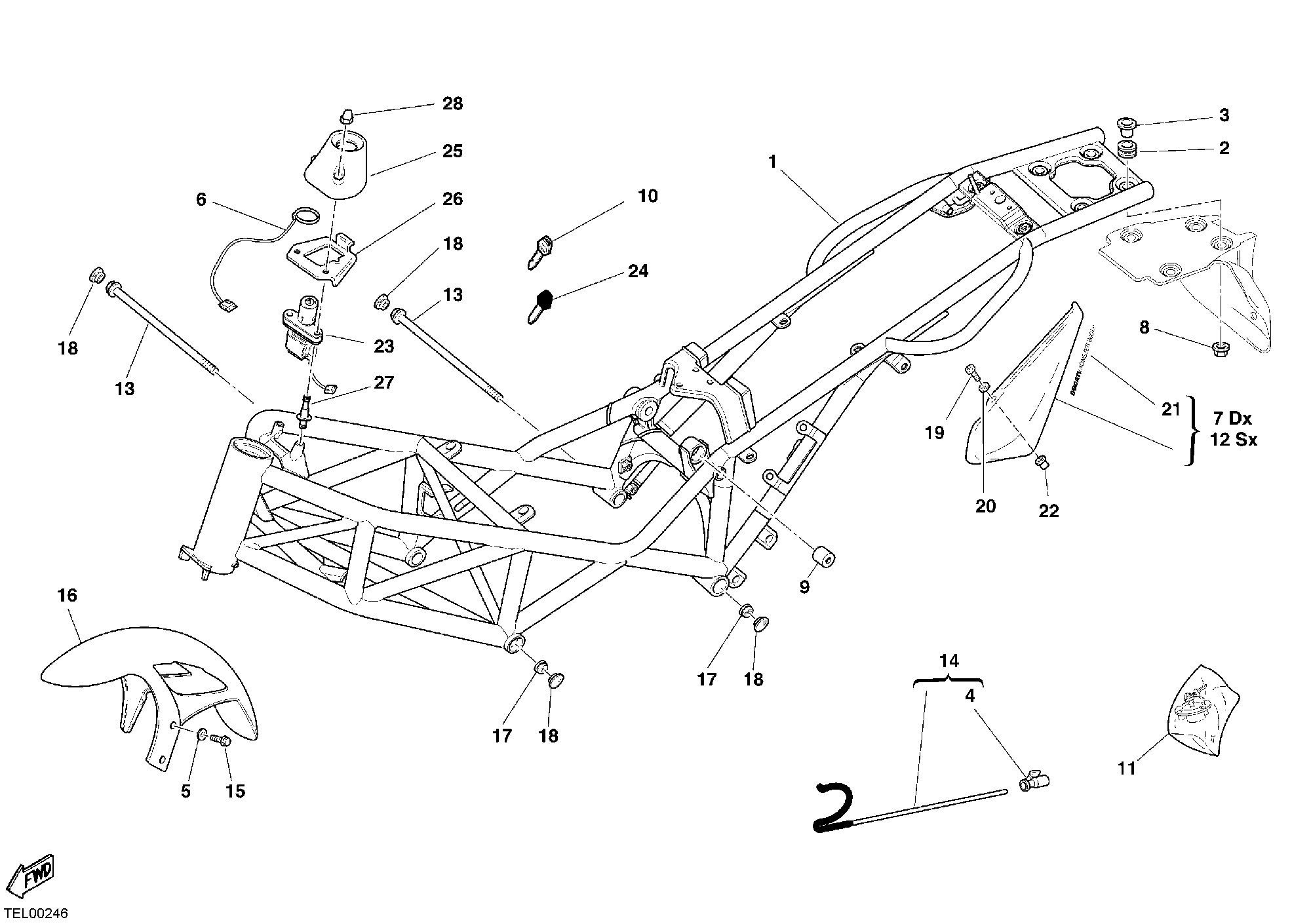 030 CADRE POUR MONSTER 800 2004