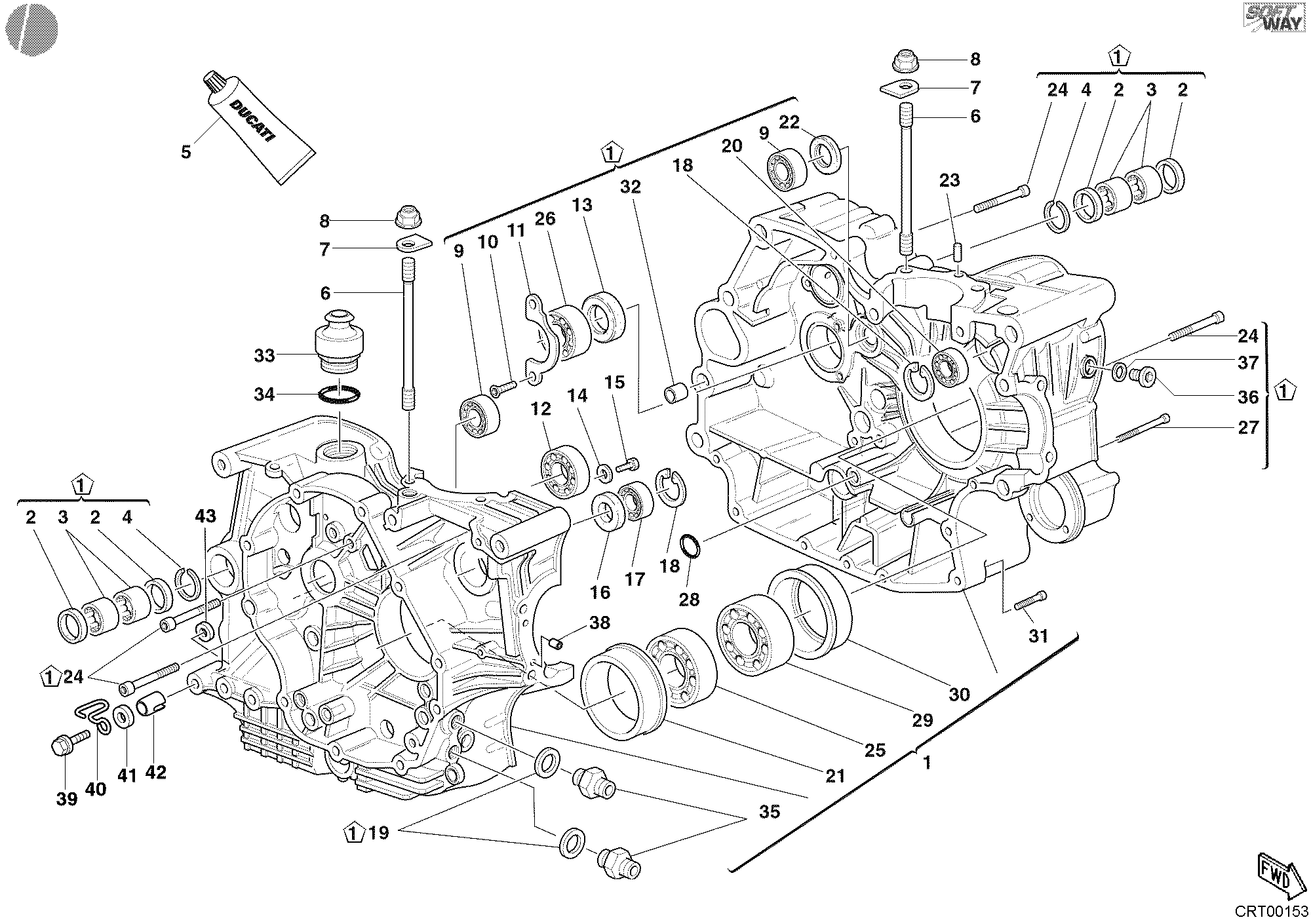 010 CARTER MOTEUR POUR SUPERSPORT 1000 SS 2003