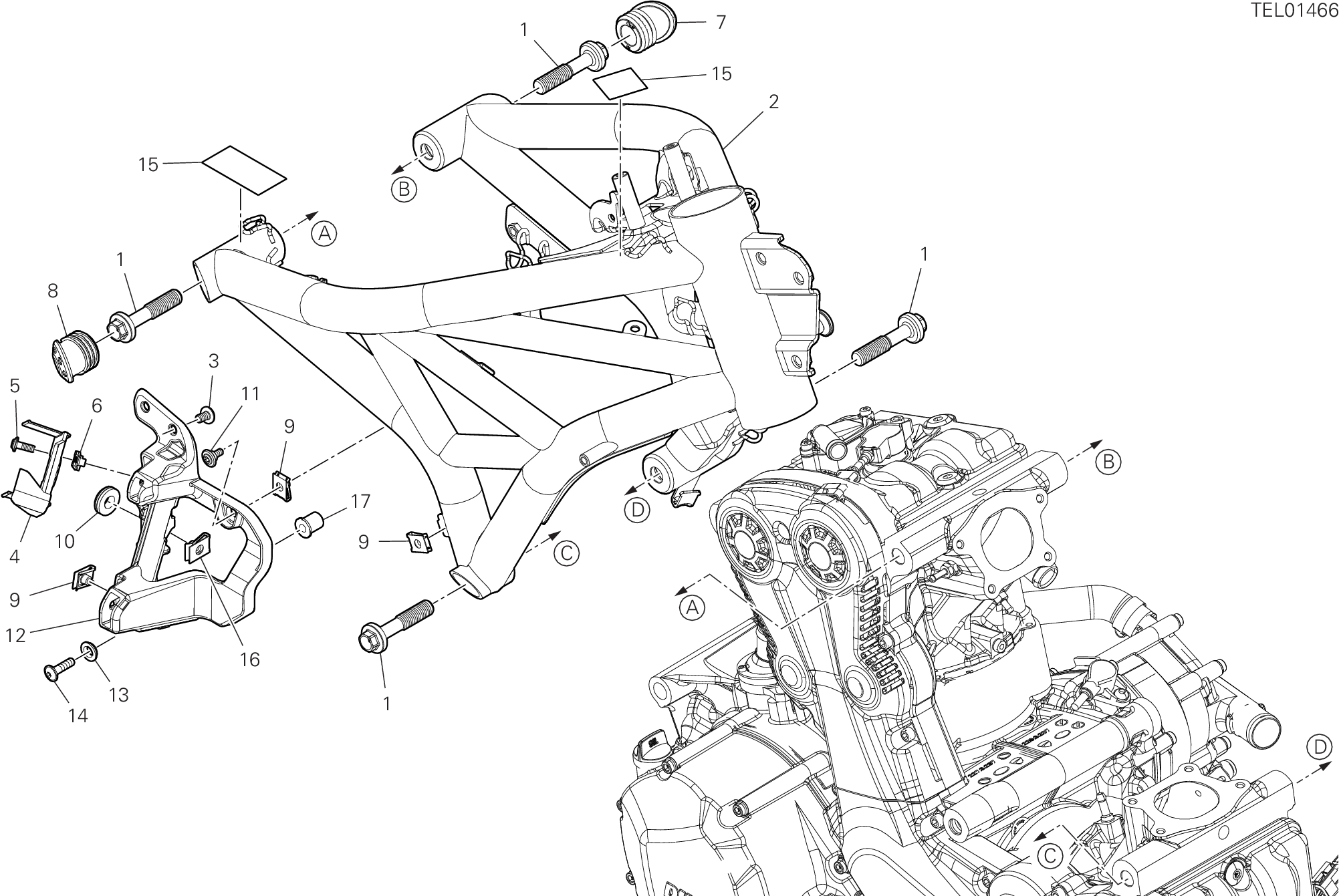 022 CADRE POUR SUPERSPORT 950 2021