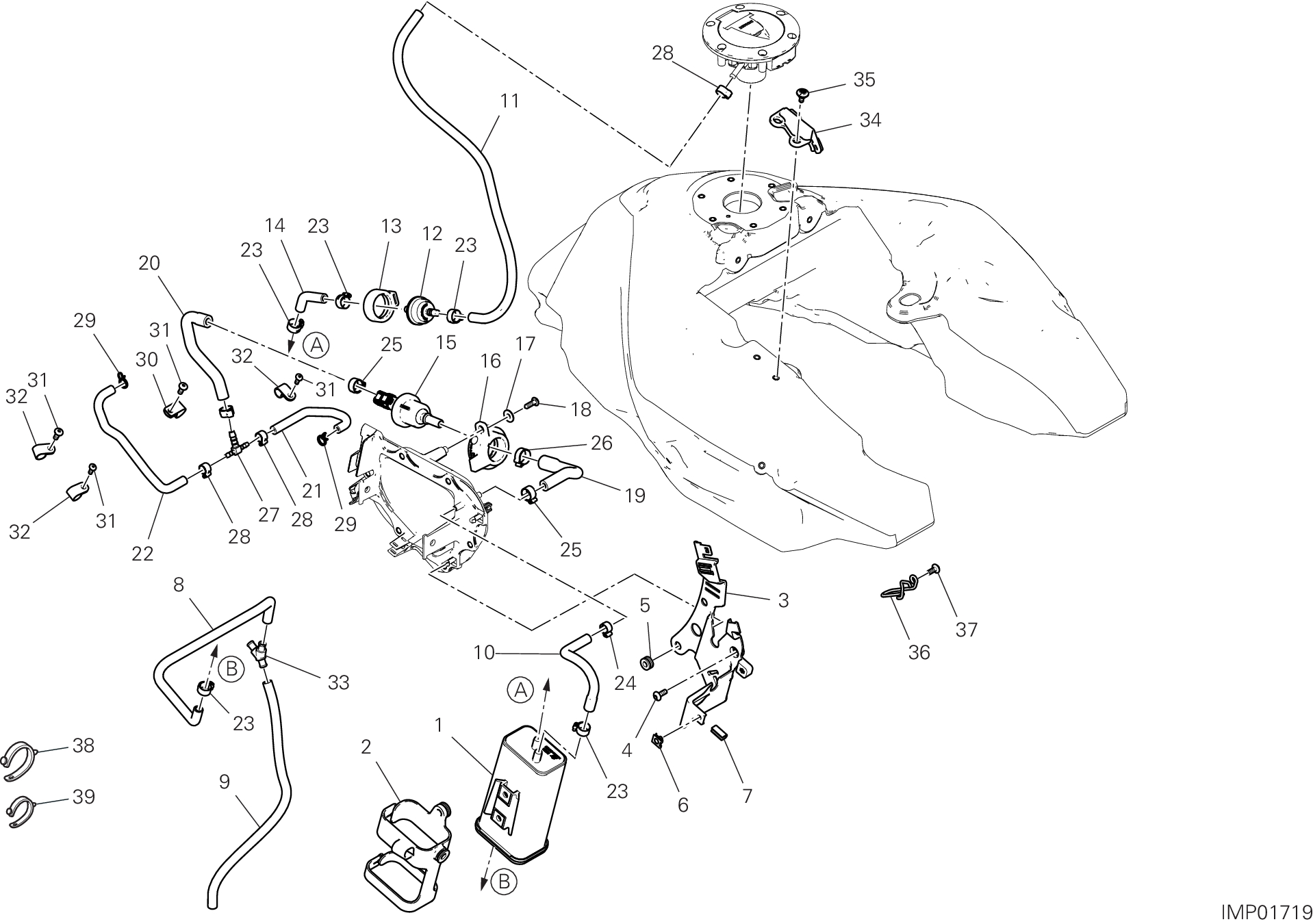 036 FILTRE CANISTER POUR MULTISTRADA V2 2025