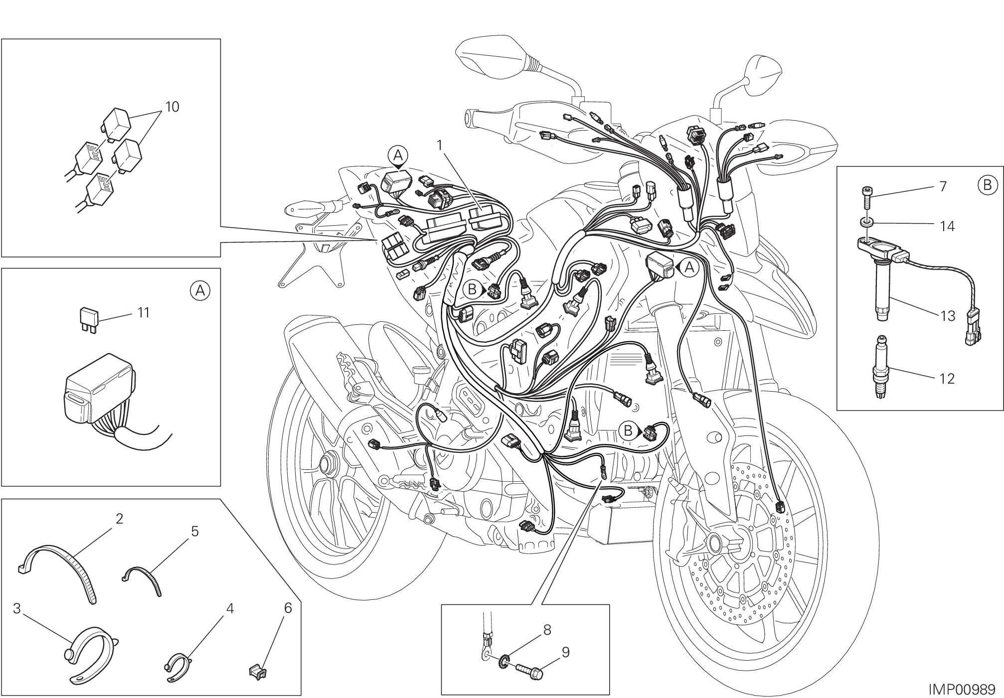 018 FAISCEAU DE FILS POUR HYPERMOTARD 939 SP 2016