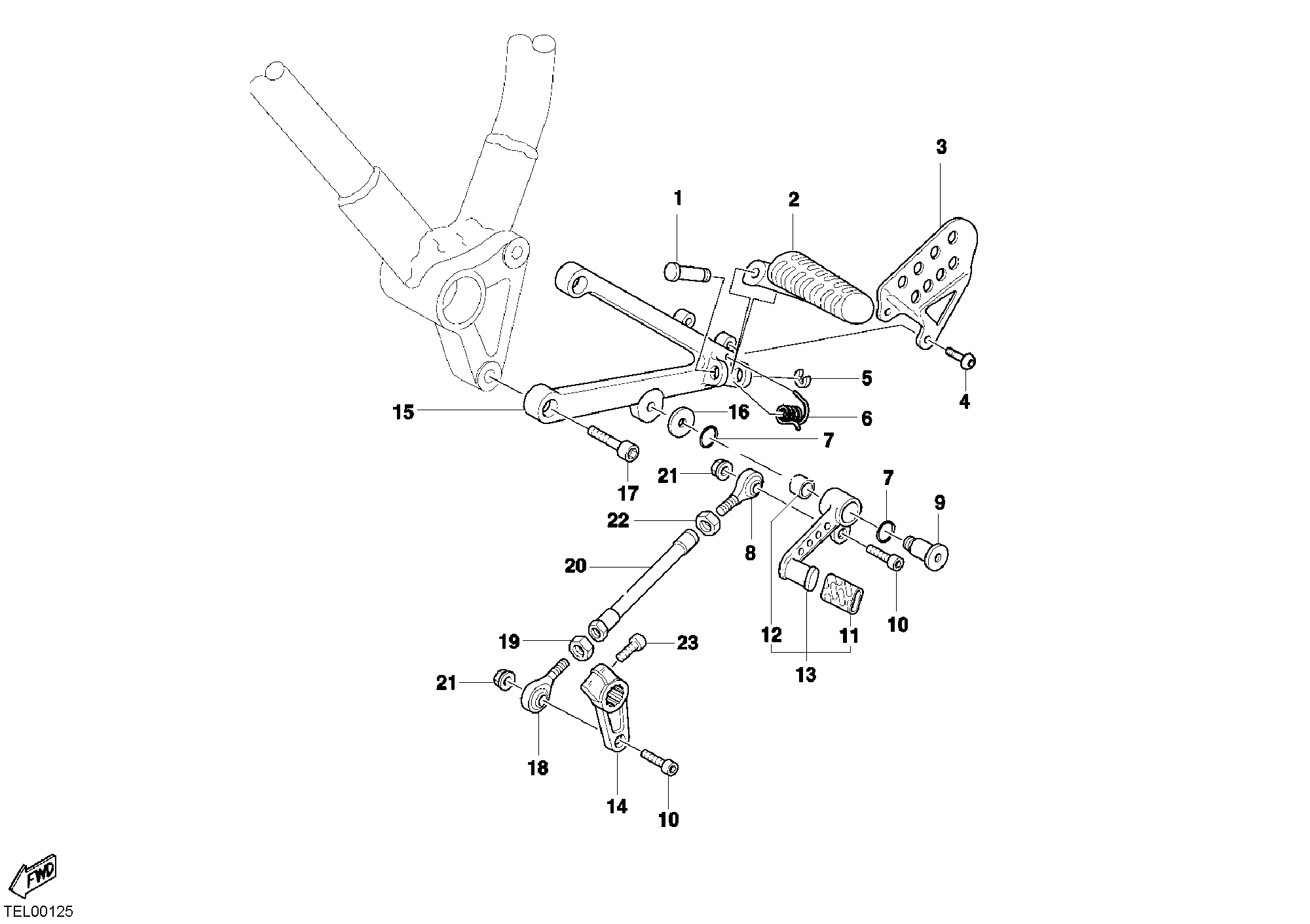 024 REPOSE PIED GAUCHE POUR SPORTCLASSIC MH900E 2002