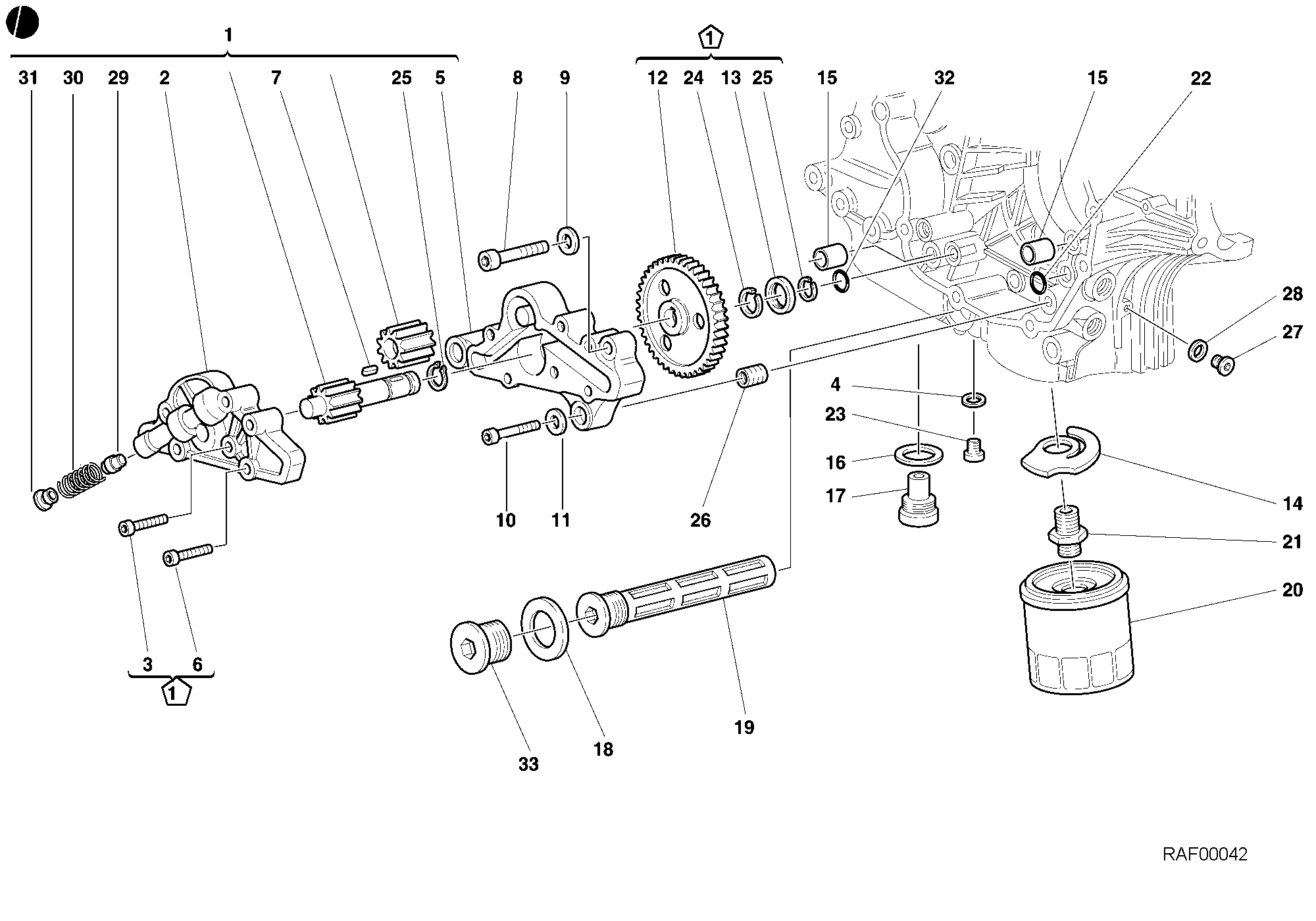 009 POMPE A HUILE FILTRE POUR SUPERBIKE 748 R SINGLE SEAT 2001