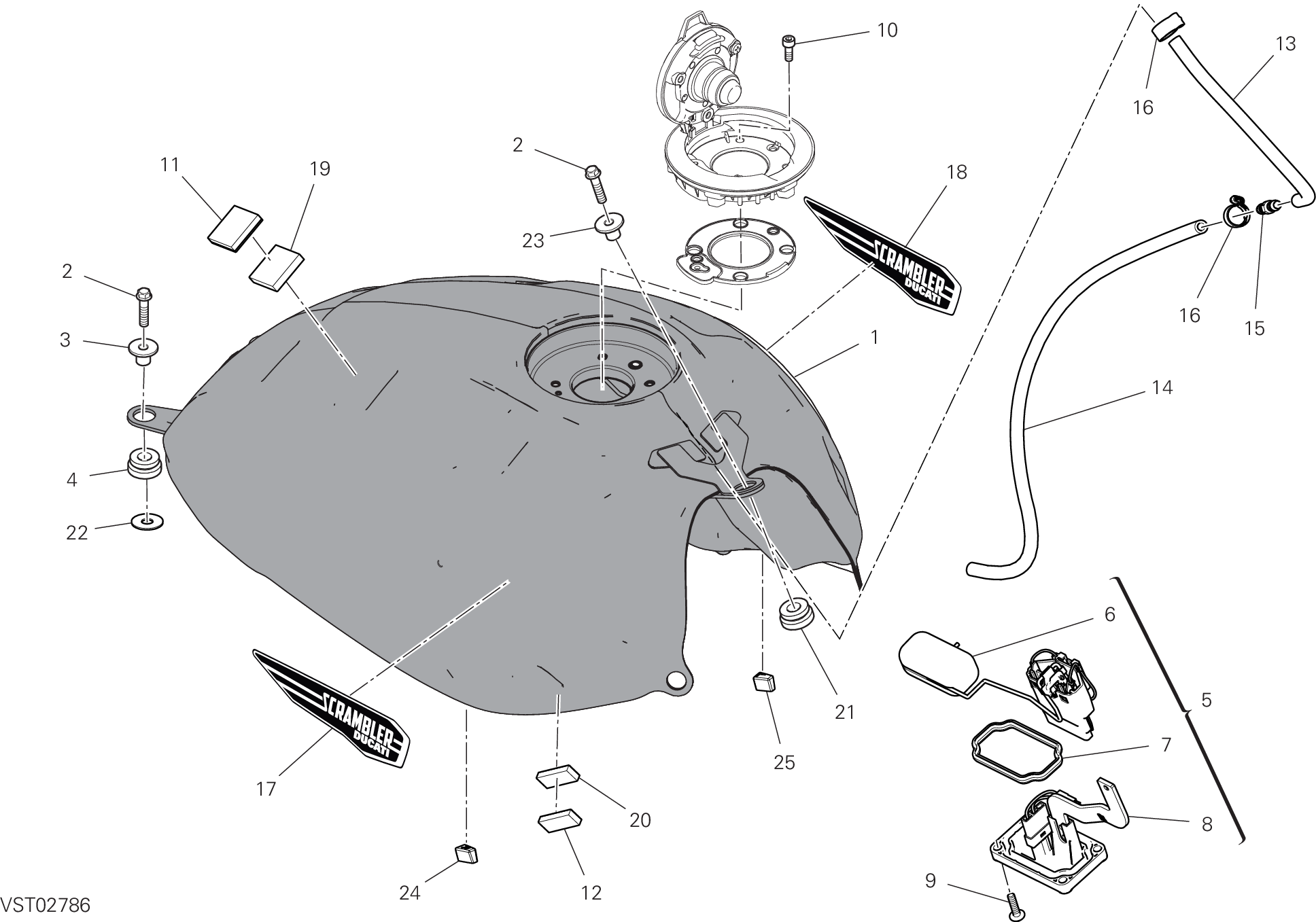 30A RSERVOIR POUR SCRAMBLER ICON 2G 2023