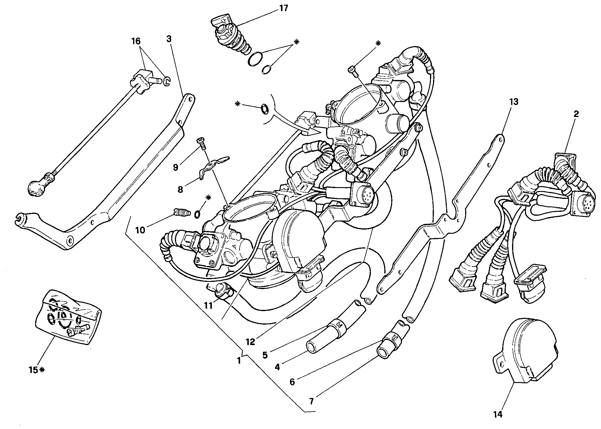 016 CORPS PAPILLON POUR SUPERBIKE 916 SPS 1997