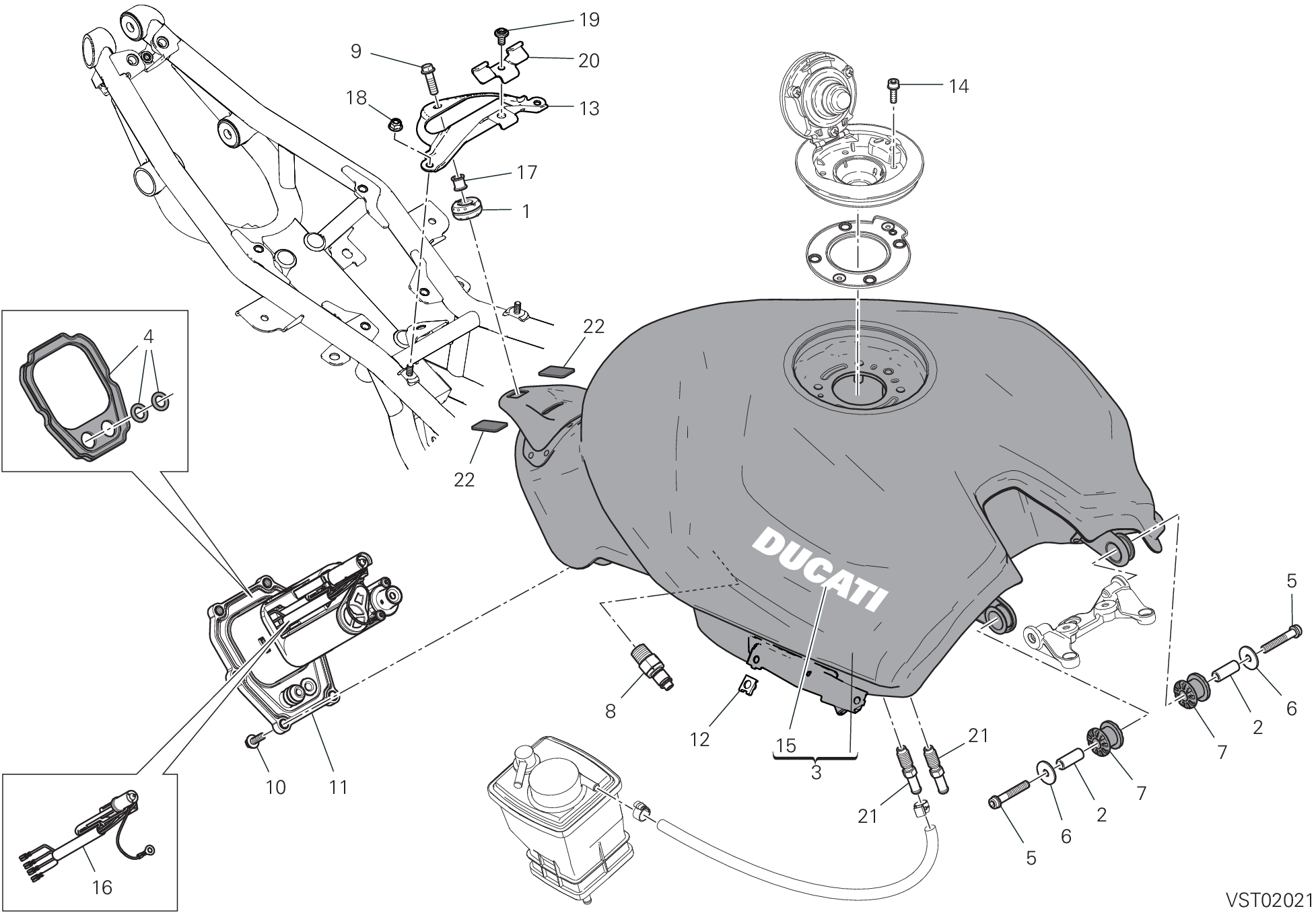 30A RSERVOIR POUR SUPERBIKE PANIGALE V2 2020