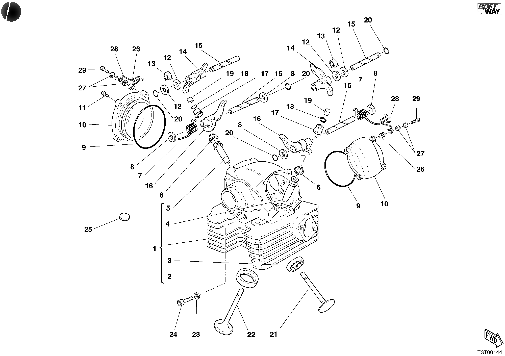 014 CULASSE VERTICALE POUR MULTISTRADA 1000 2004