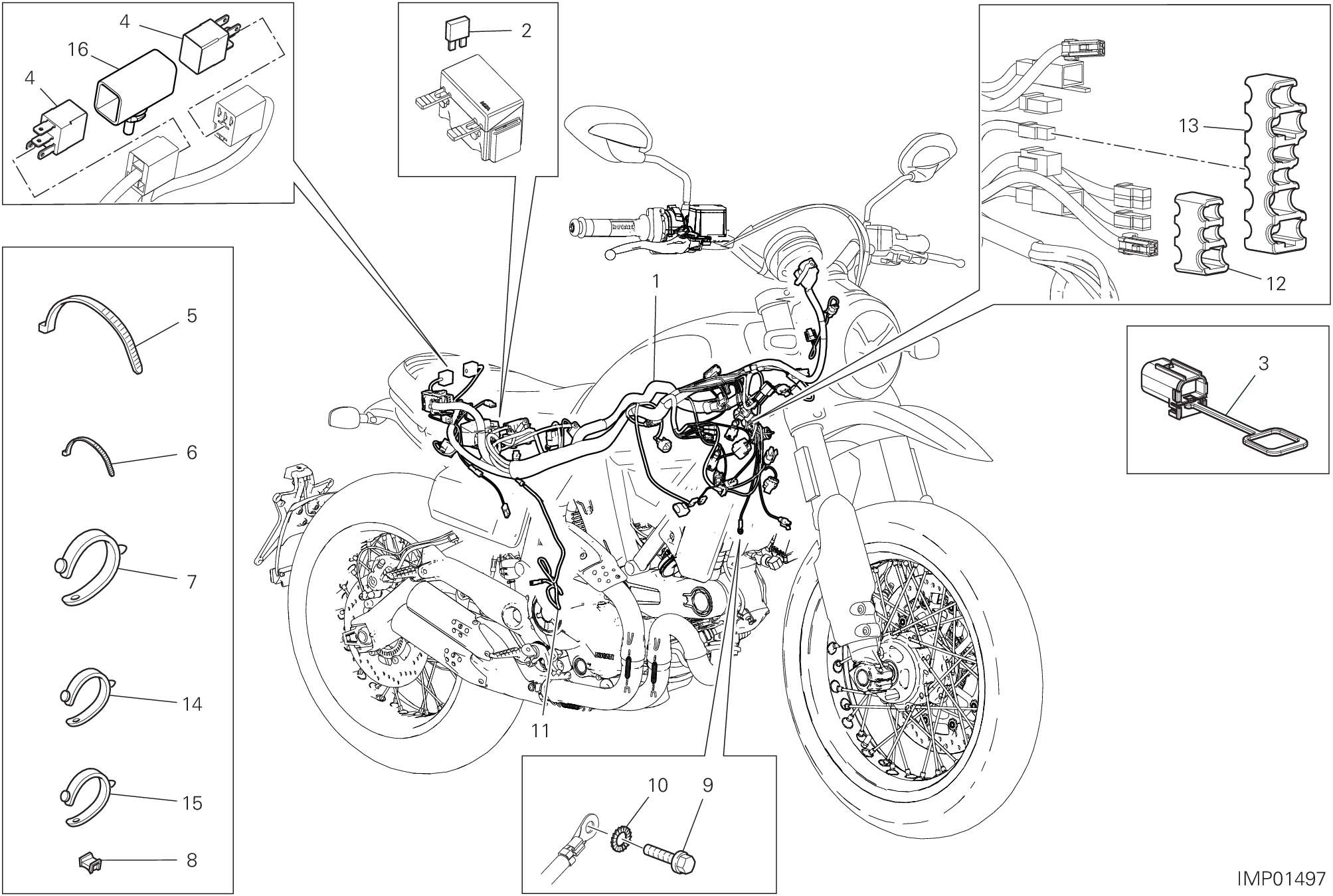 13B CIRCUIT ELECTRIQUE VEHICULE POUR SCRAMBLER URBAN MOTARD 2022