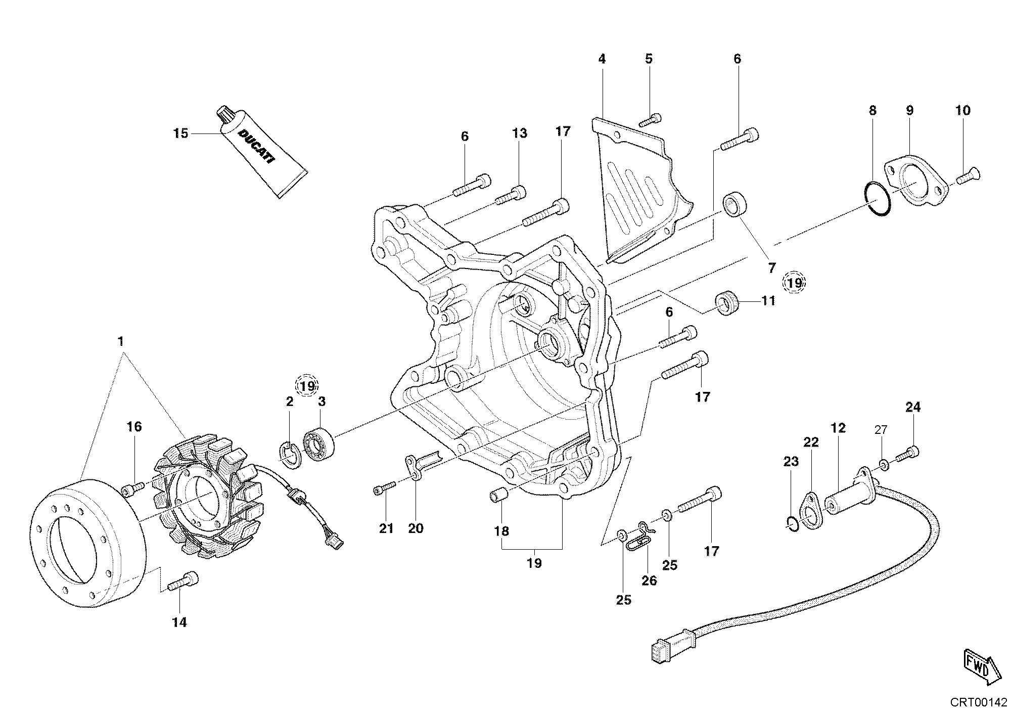 011 COUVERCLE GENERATEUR POUR MONSTER 800 2004