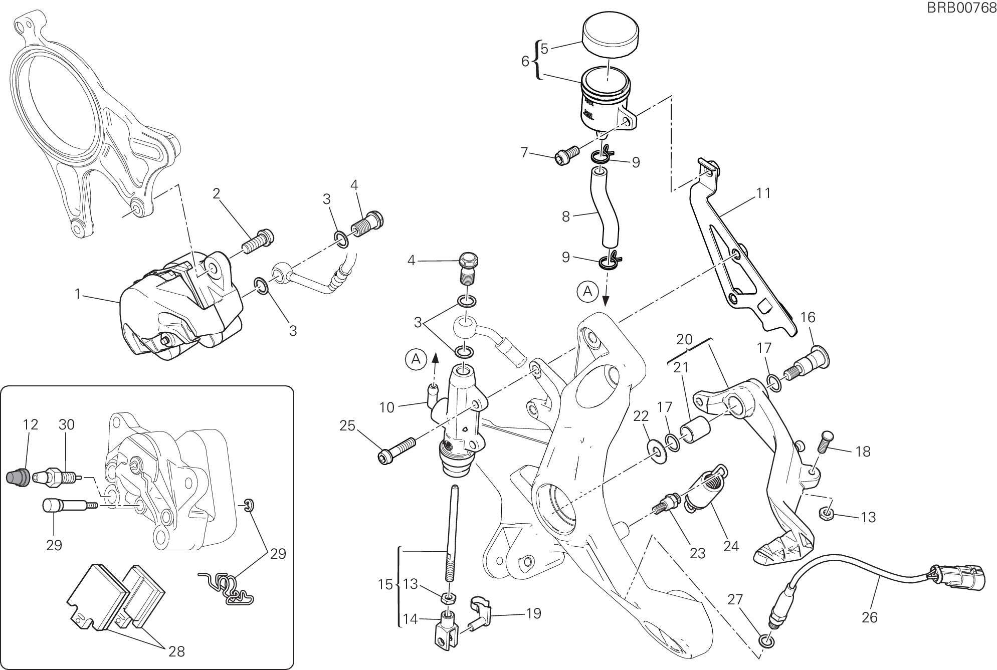 025 SYSTEME DE FREIN ARRIERE POUR SUPERSPORT 950 2023