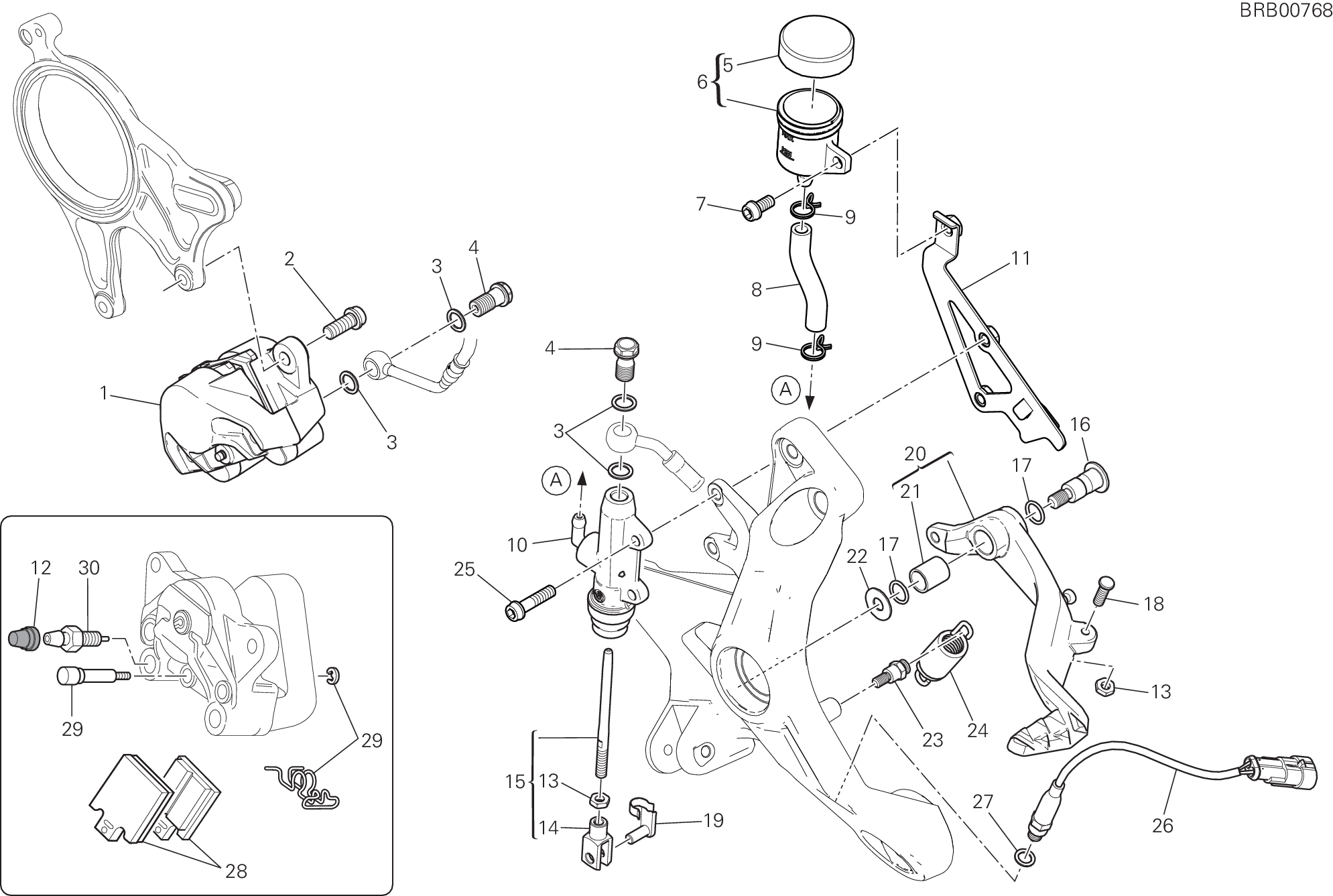 025 SYSTEME DE FREIN ARRIERE POUR SUPERSPORT 950 2021
