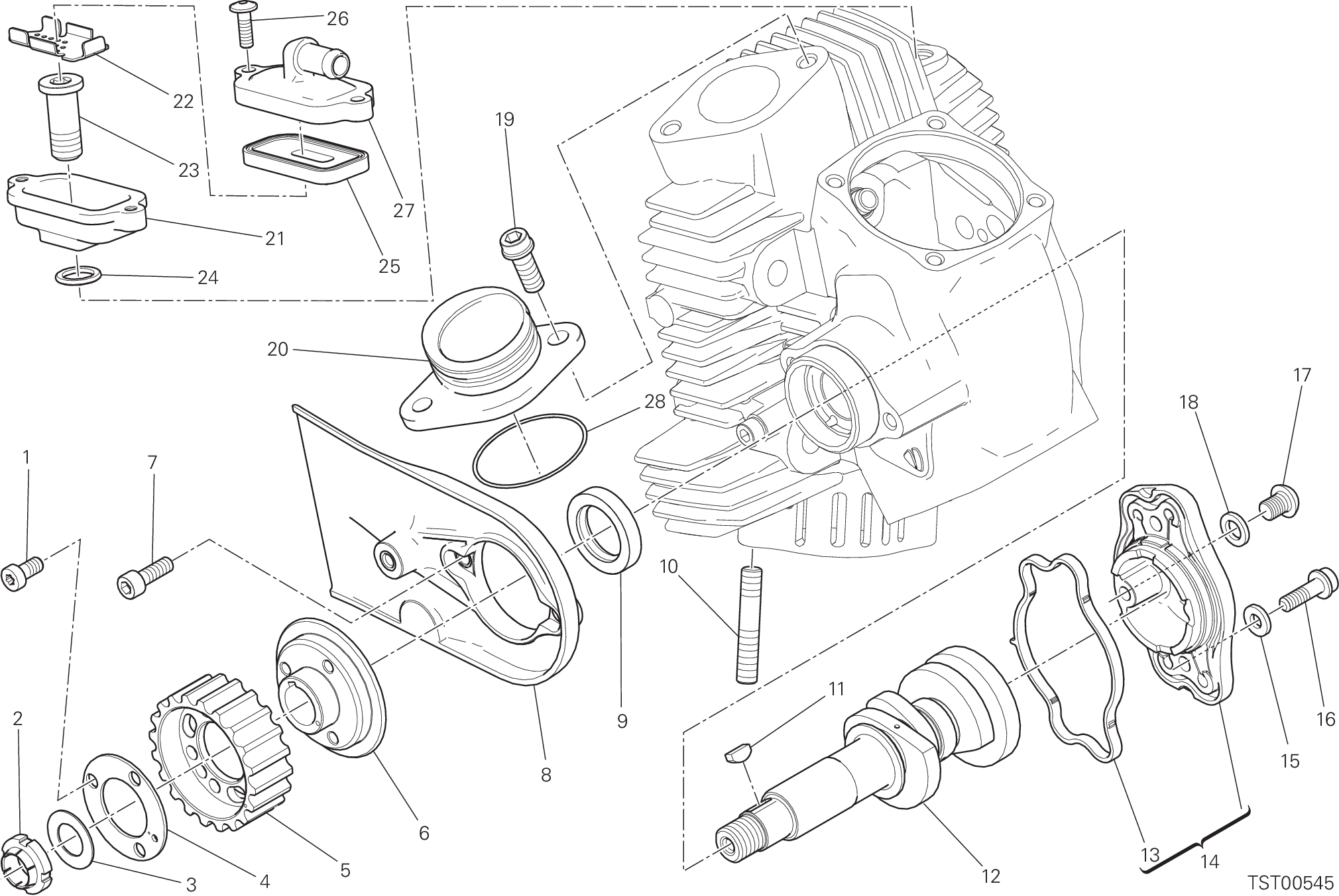 13A CULASSE HORIZONTALE DISTRIBUTION POUR SCRAMBLER URBAN ENDURO 2015