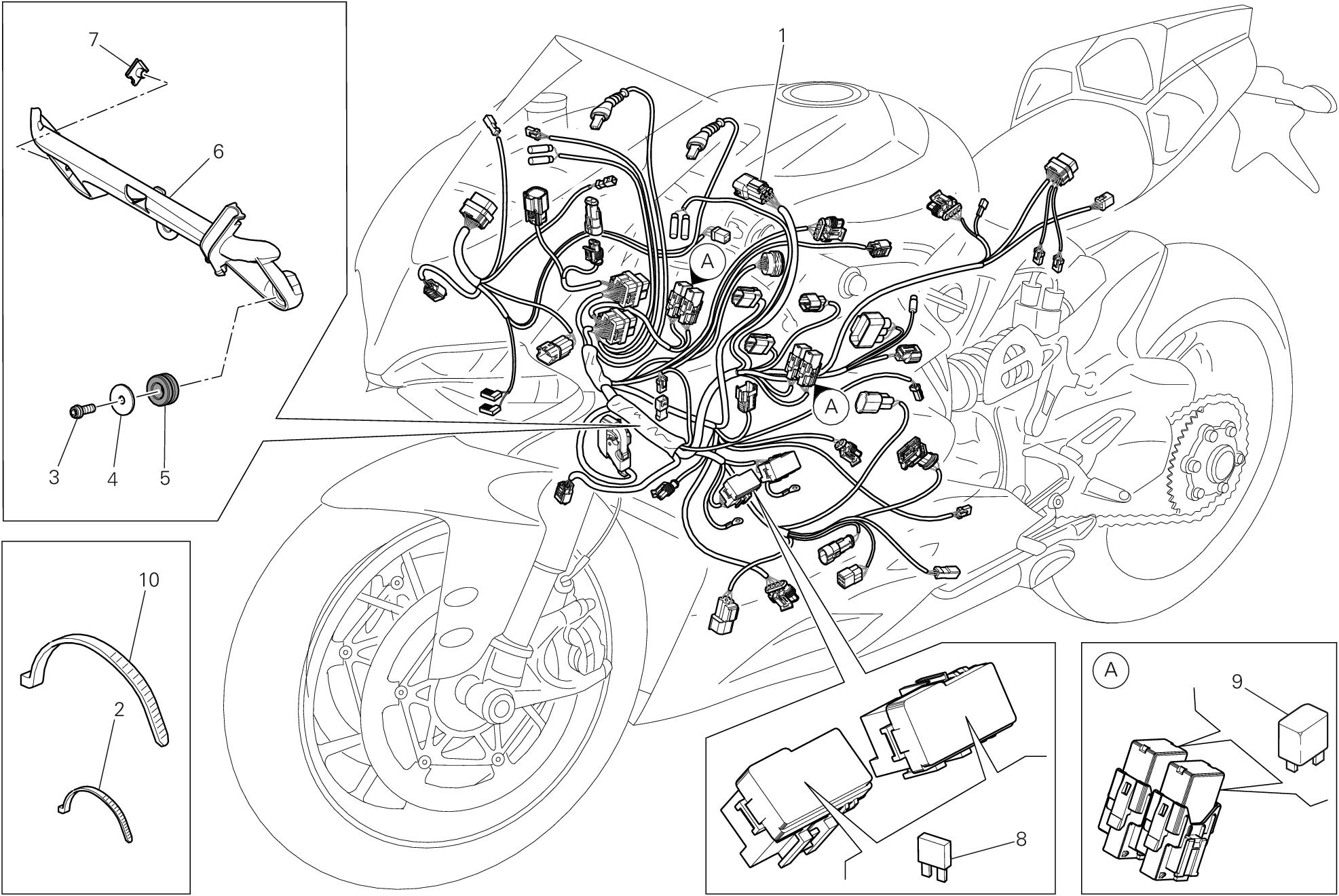 18C FAISCEAU DE FILS POUR SUPERBIKE 1199 PANIGALE R 2013