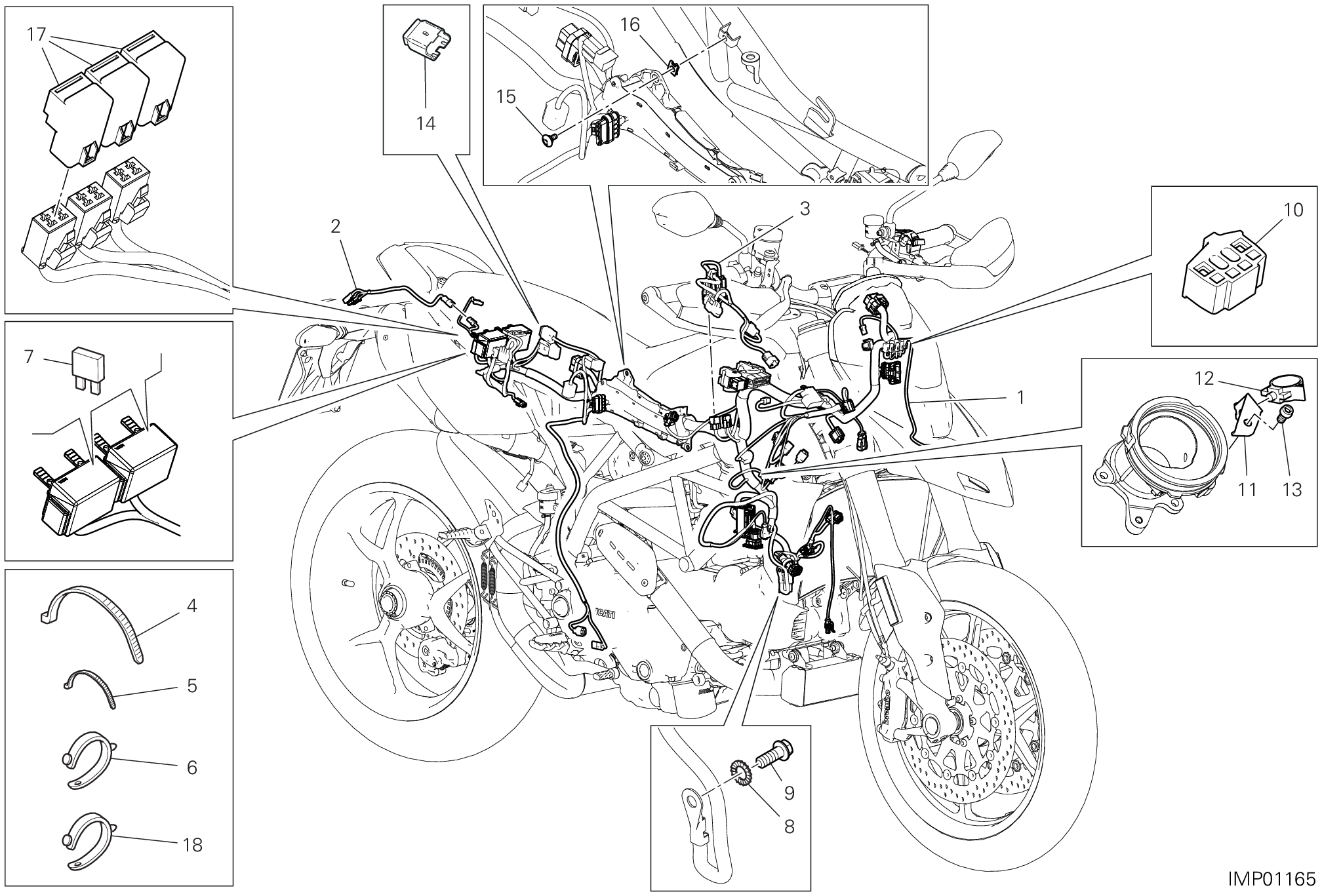 12A CIRCUIT ELECTRIQUE VEHICULE POUR HYPERMOTARD 950 2021