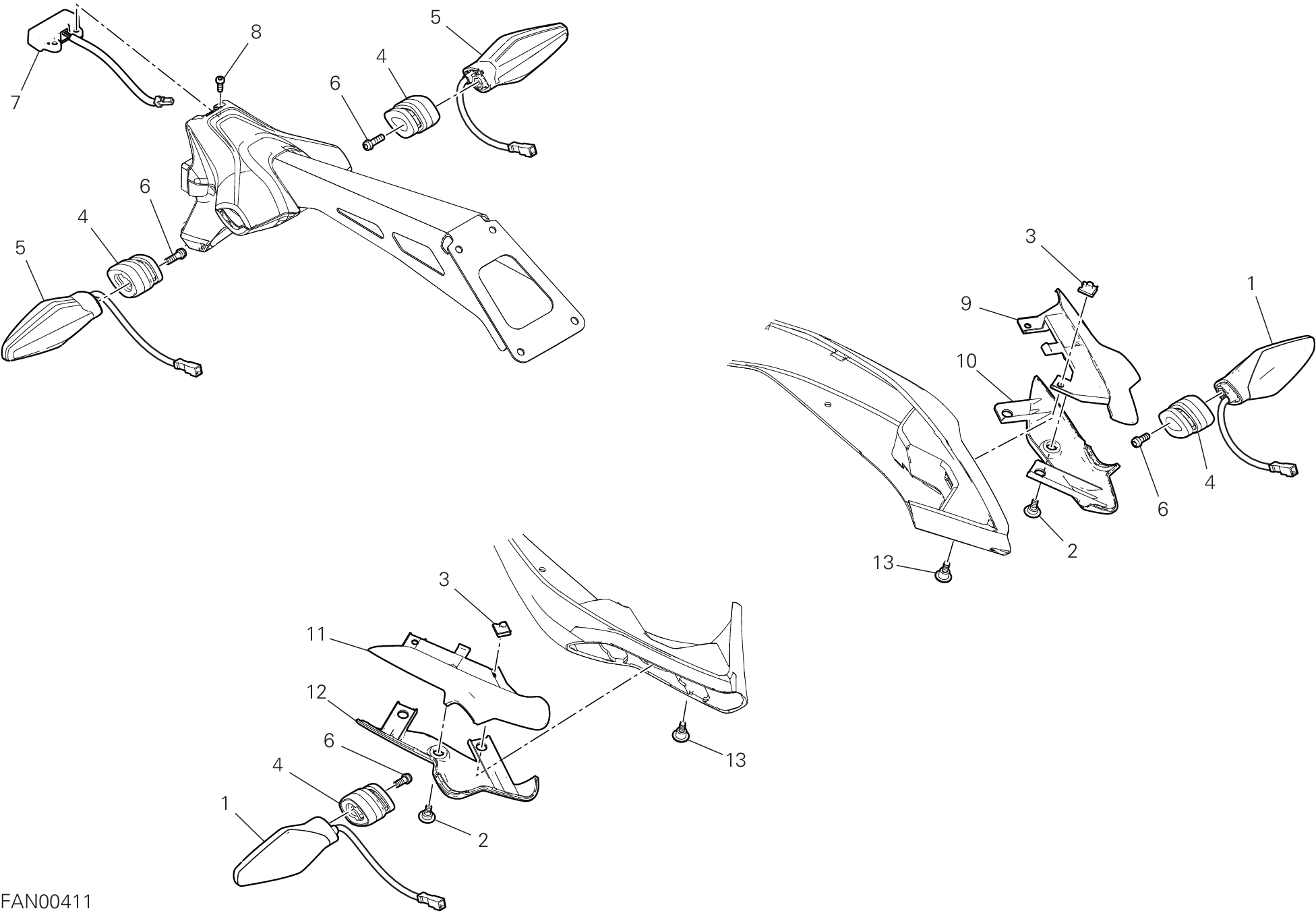 13C CLIGNOTANTS DE DIRECTION POUR MONSTER SP 2024