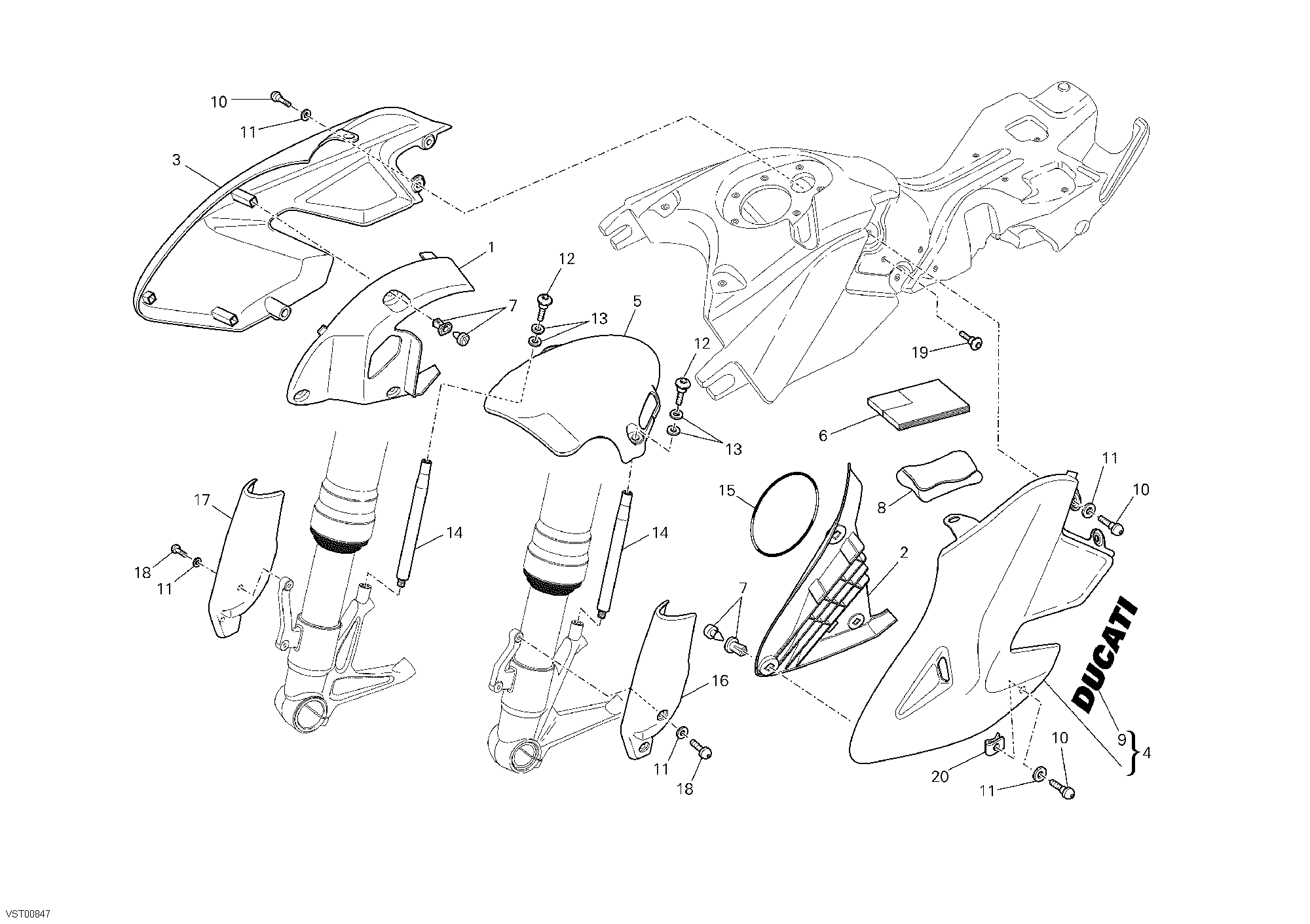 39A HABILLAGE POUR HYPERMOTARD 796 2011