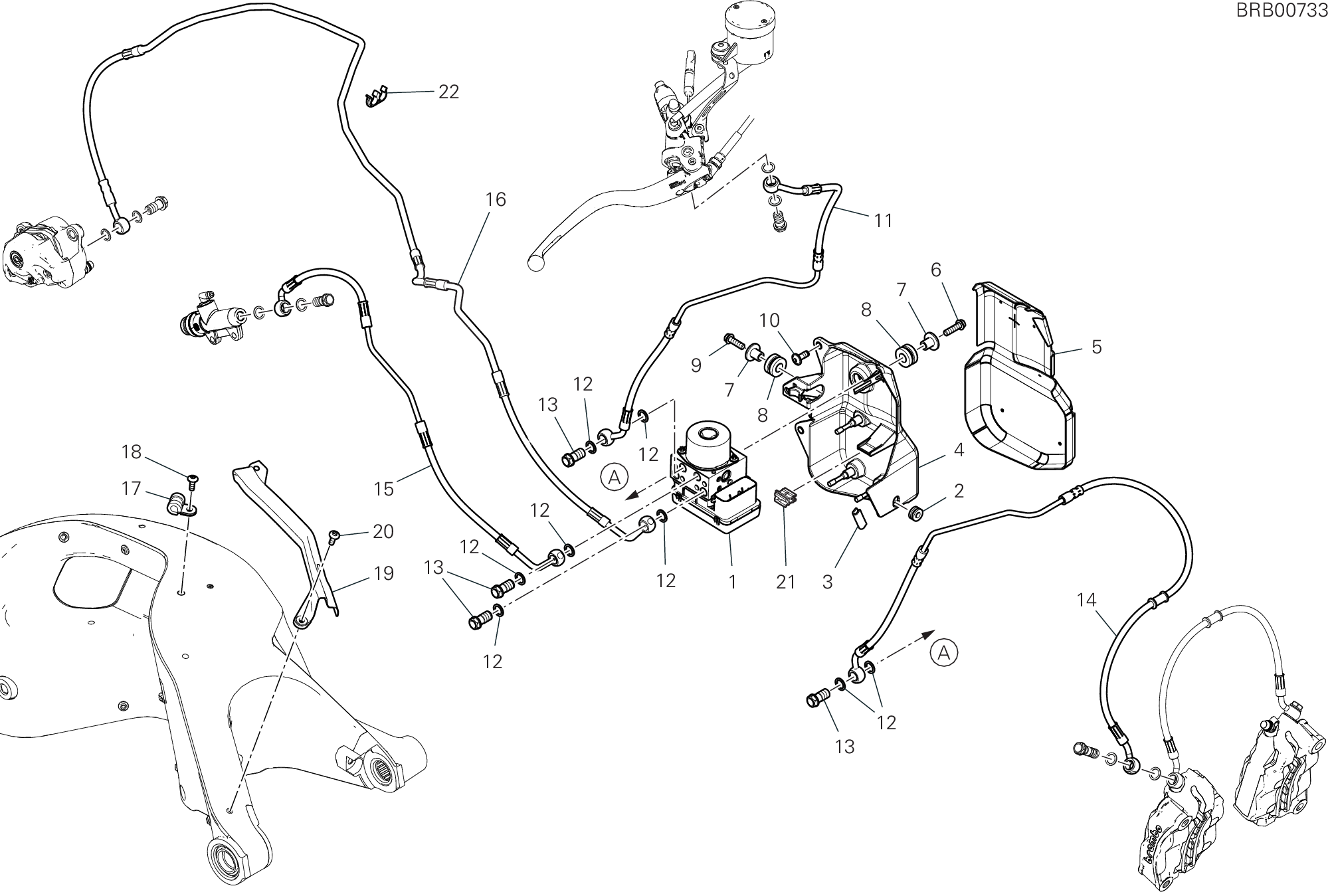 20C SYSTEME DE FREIN ABS POUR SUPERBIKE SUPERLEGGERA V4 2020