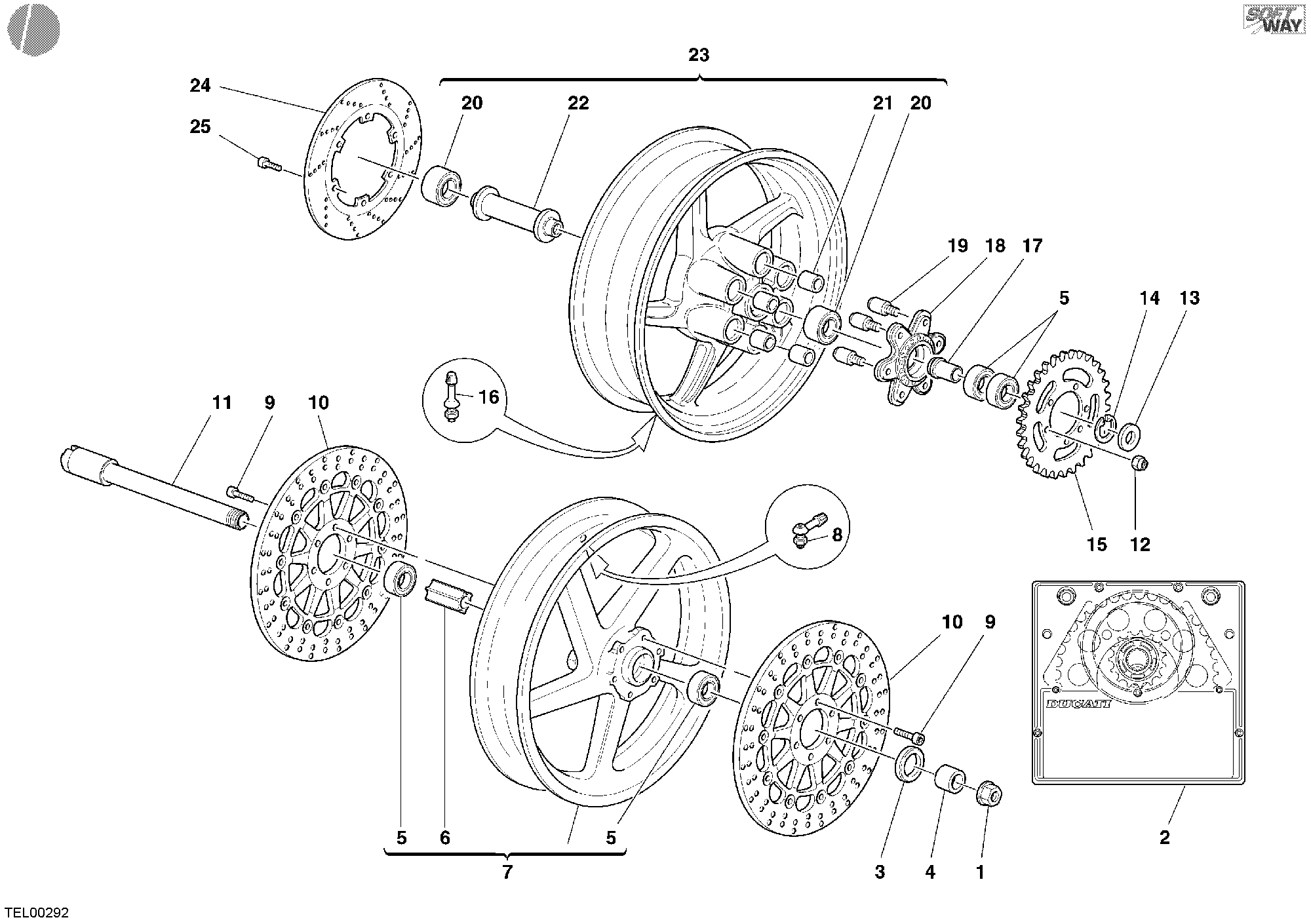 034 ROUES POUR SUPERSPORT 1000 SS 2005