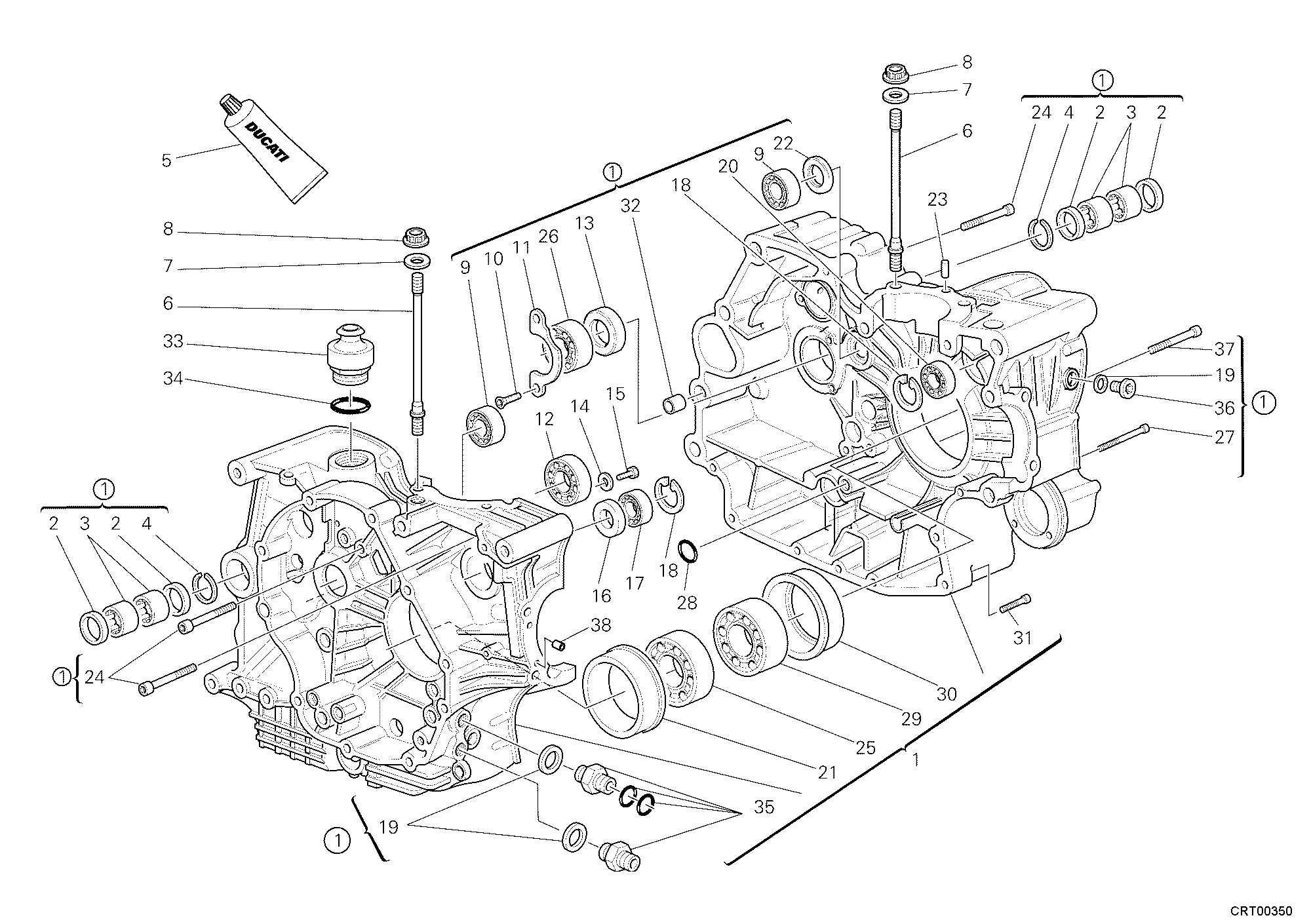 010 CARTER MOTEUR POUR MONSTER S2R 1000 2006