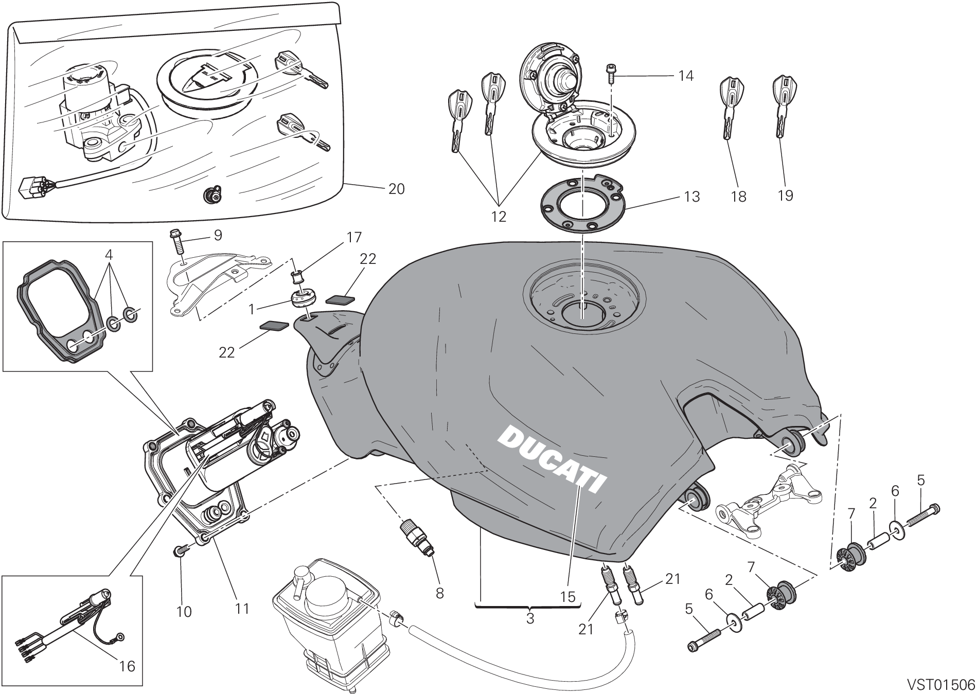 032 RSERVOIR POUR SUPERBIKE 959 PANIGALE ABS 2018