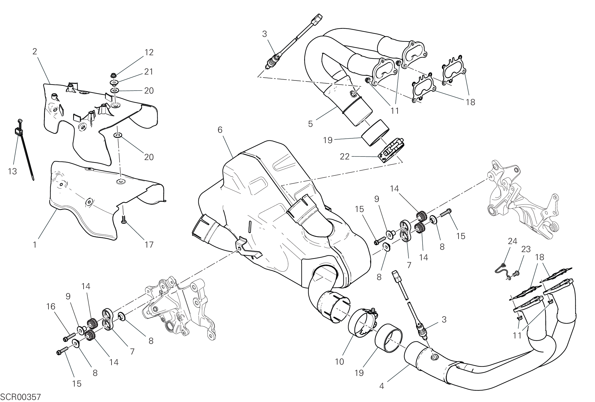 31A COLLECTEUR DECHAPPEMENT POUR MULTISTRADA V4 2024