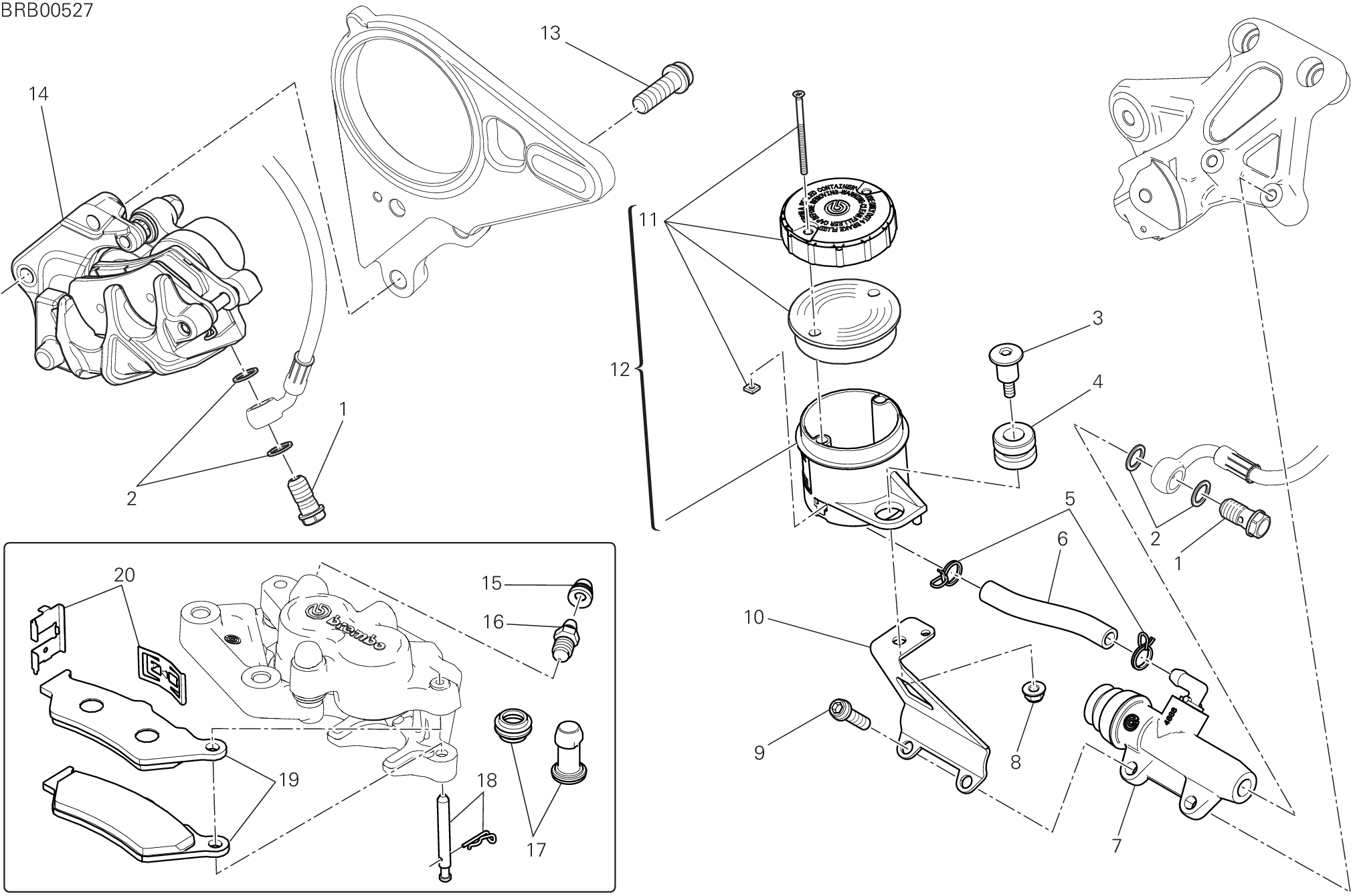 025 SYSTEME DE FREIN ARRIERE POUR XDIAVEL 2016