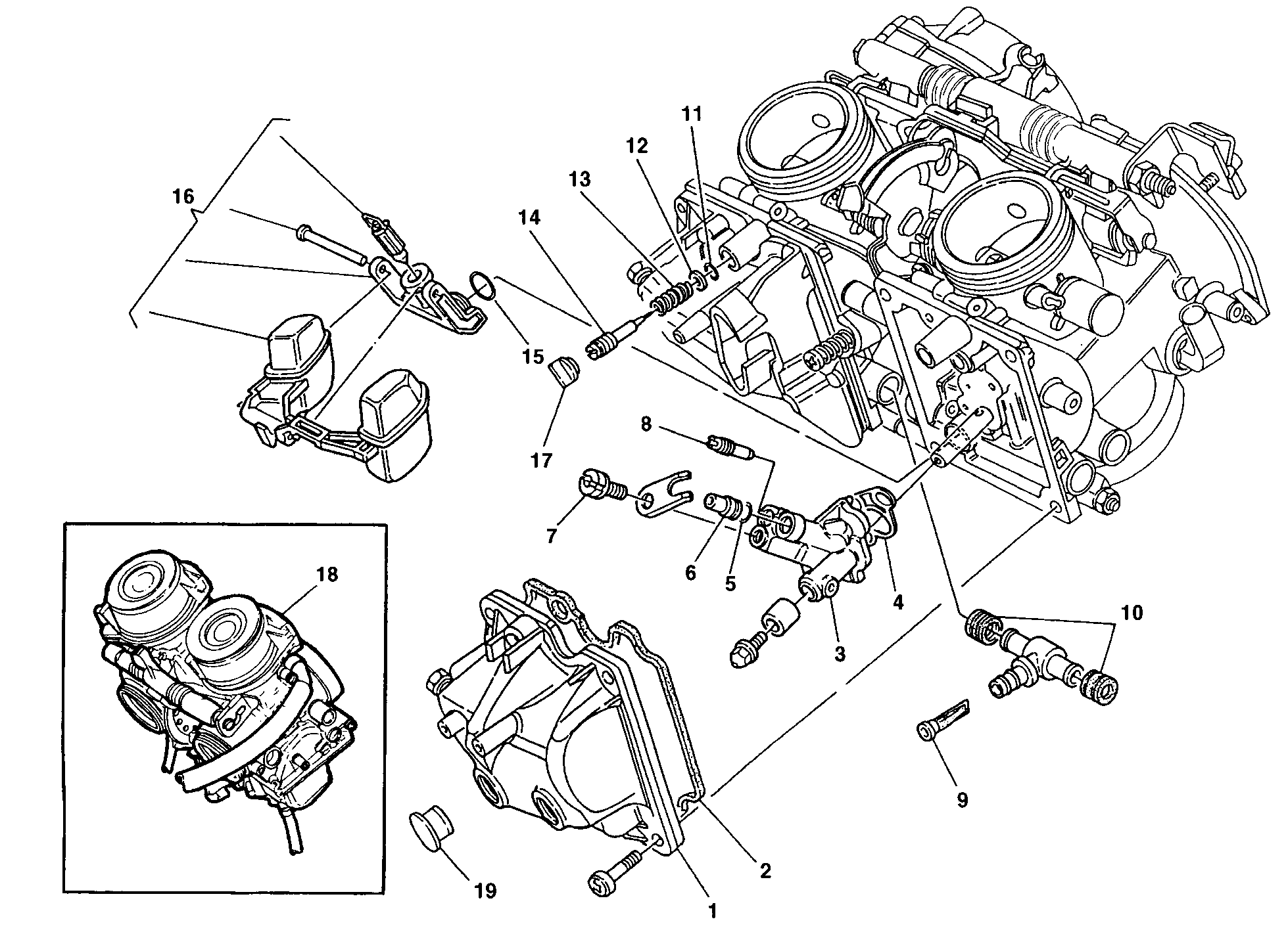 017 CARBURATEUR POUR MONSTER 900 CROMO 1998