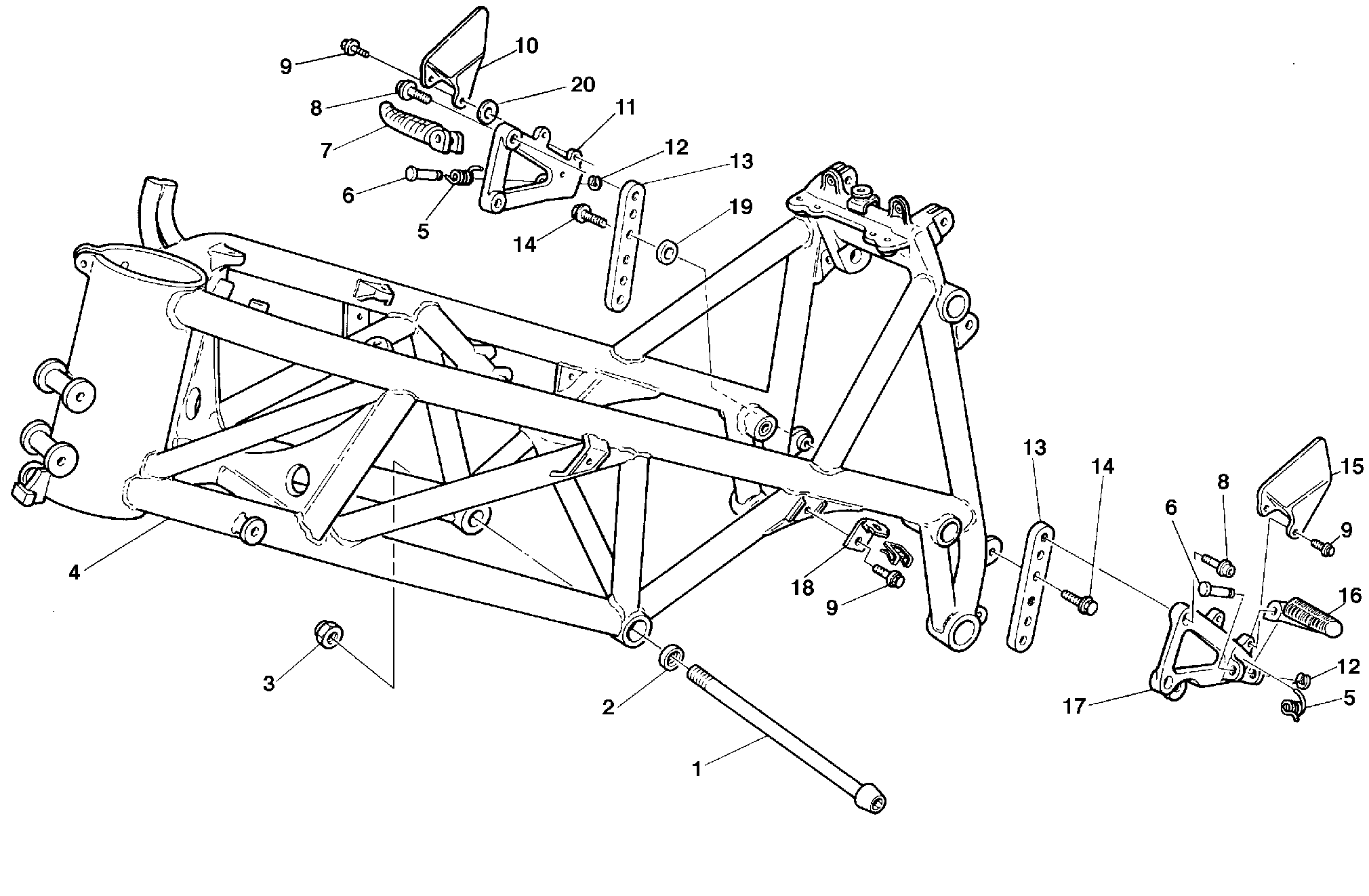 230 CADRE POUR SUPERBIKE 748 R 1999