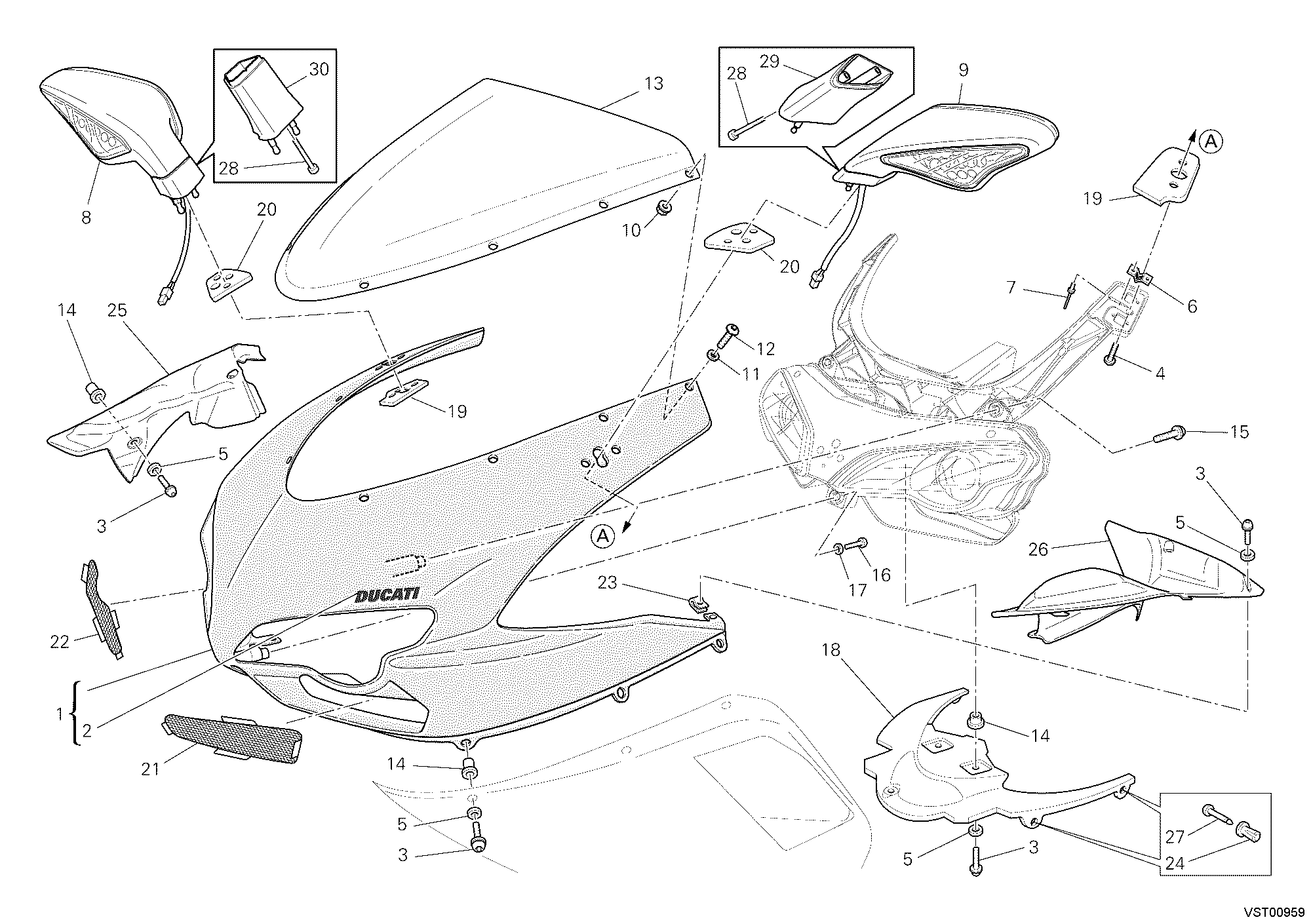 034 CAPOT AVANT POUR SUPERBIKE 848 EVO 2011