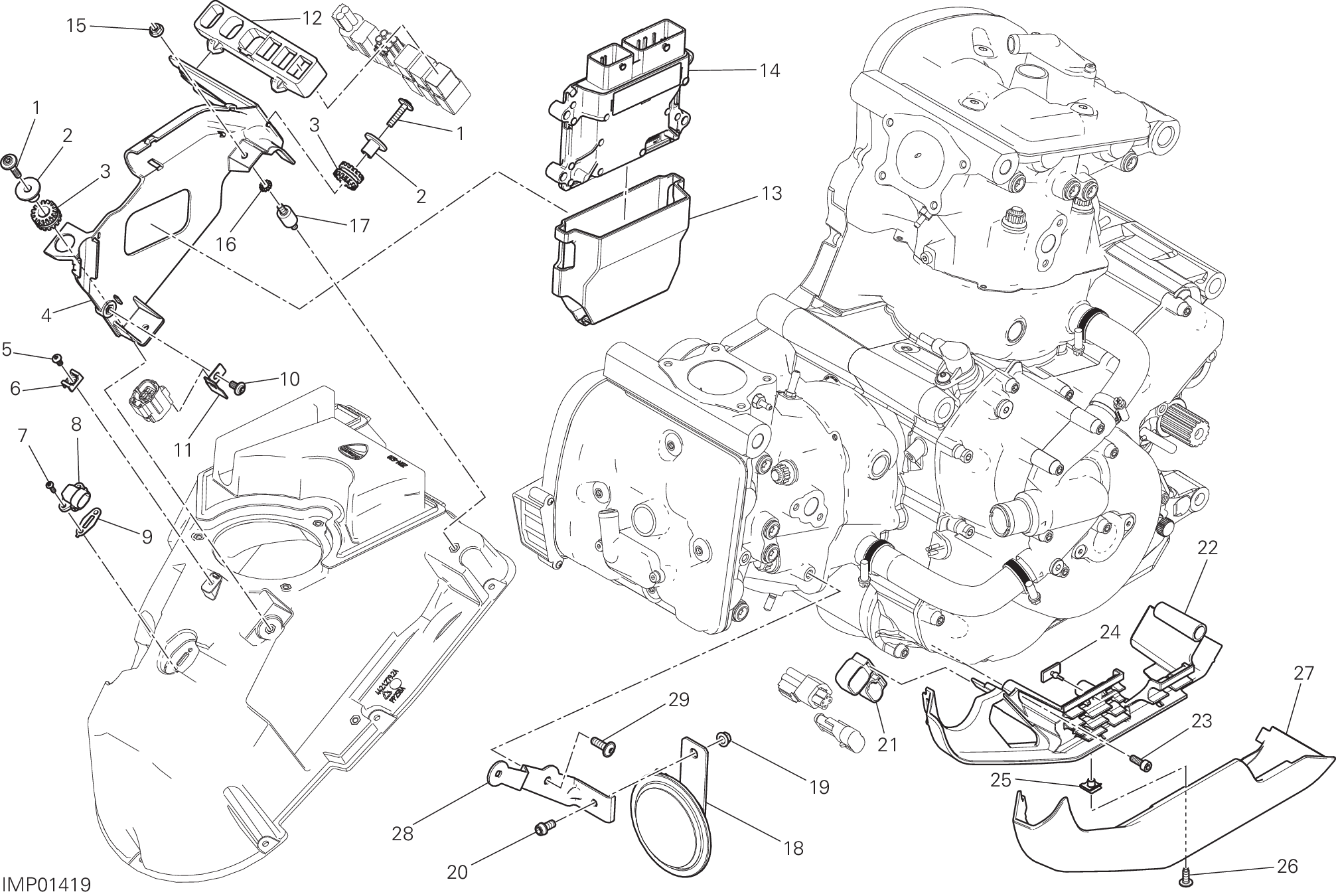 18A CENTRALE CONTRLE MOTEUR POUR MONSTER 821 2021