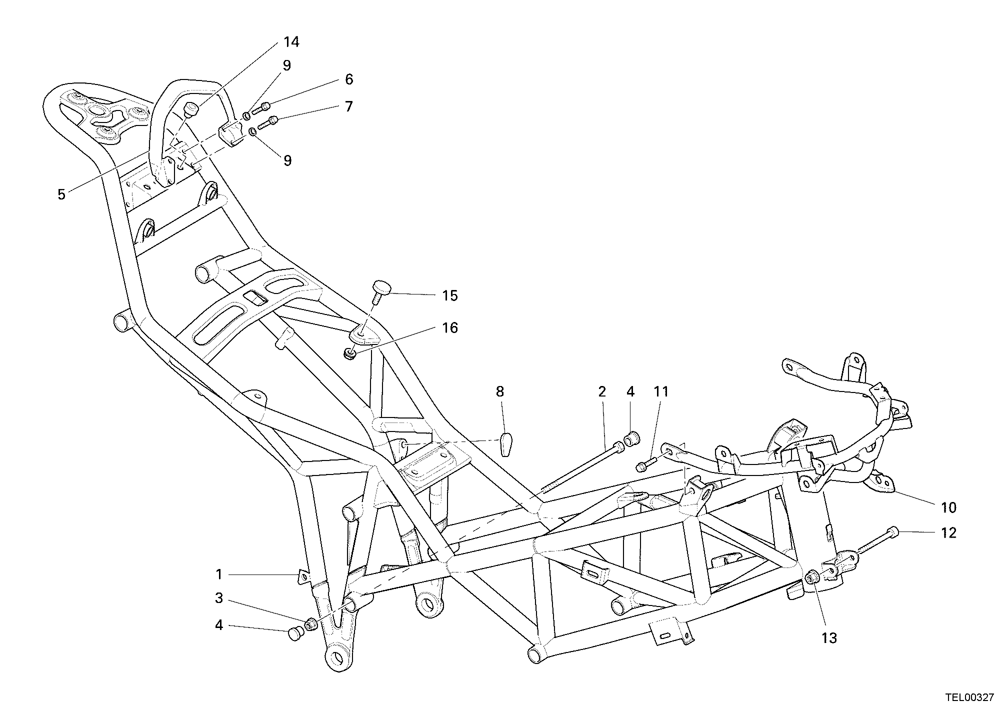 030 CADRE POUR MULTISTRADA 1000 2006