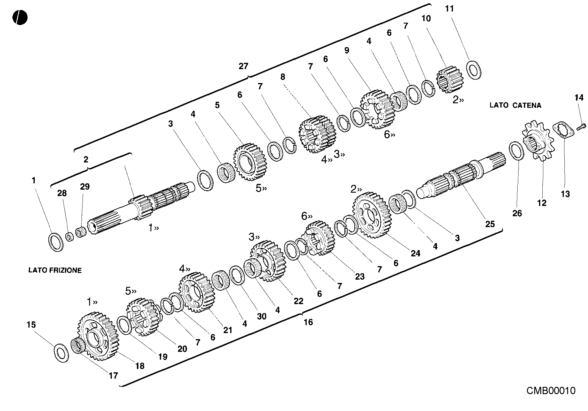 003 TAMBOUR CHANGEMENT VITESSE FOURCHETTE POUR SUPERBIKE 996 2001