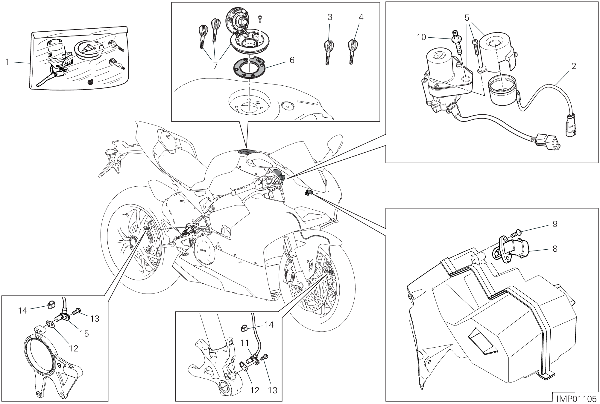 13F DISOISITIF ELECTRIQUES POUR SUPERBIKE PANIGALE V4 2020