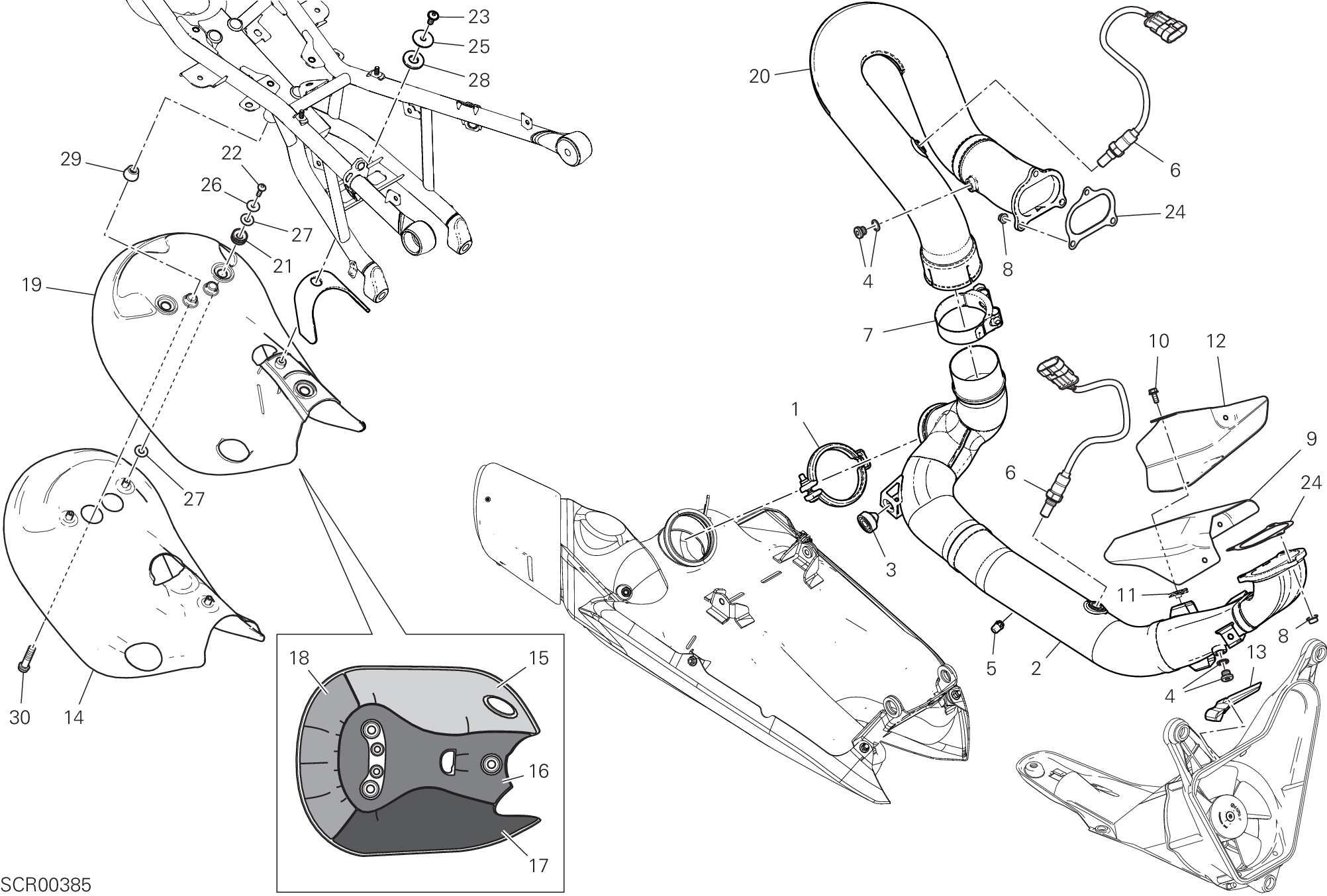 31B COLLECTEUR DECHAPPEMENT POUR SUPERBIKE PANIGALE V2 TROY BAYLISS 2023