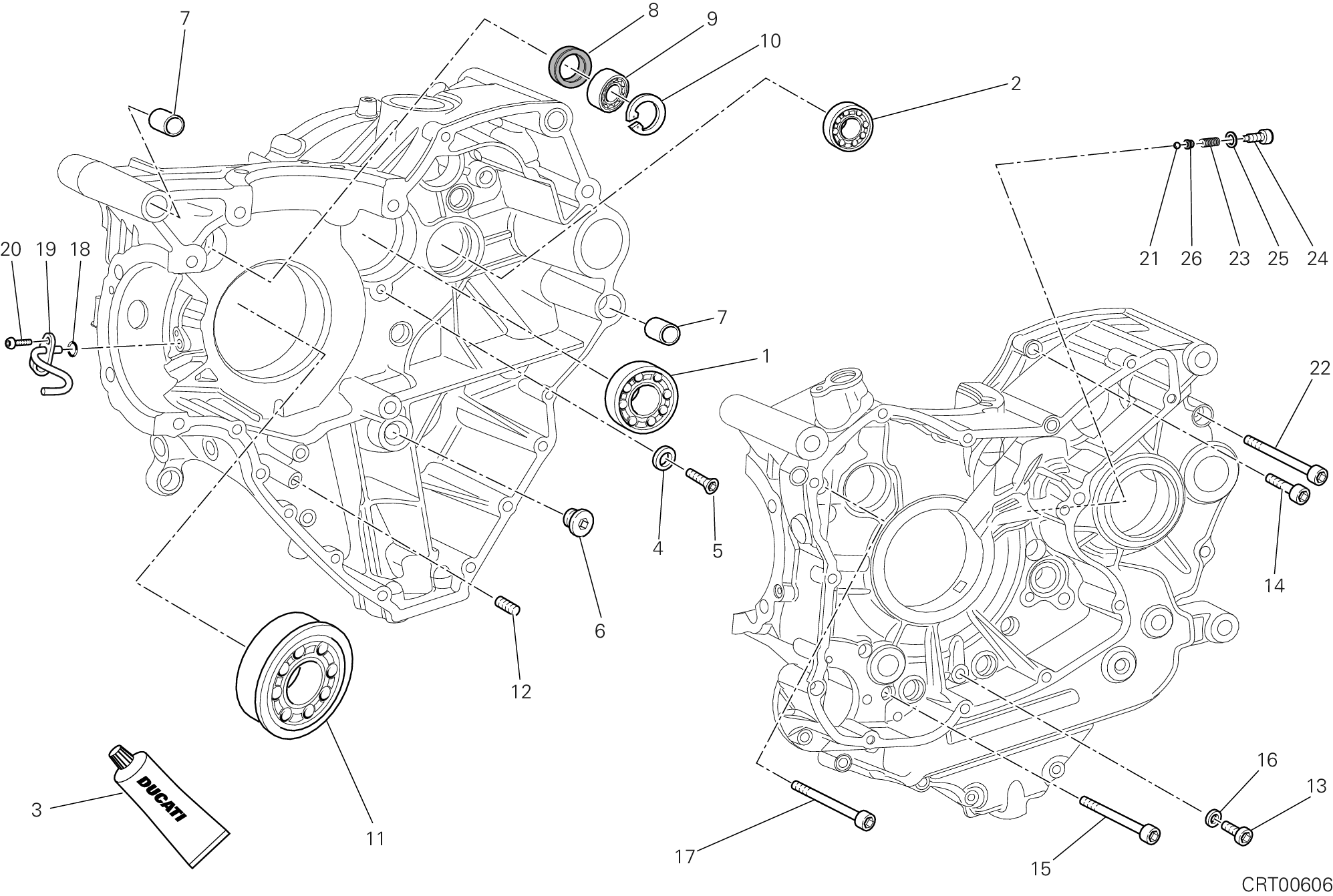 10A ROULEMENTS CARTER MOTEUR POUR SUPERBIKE 848 EVO CORSE SE 2013