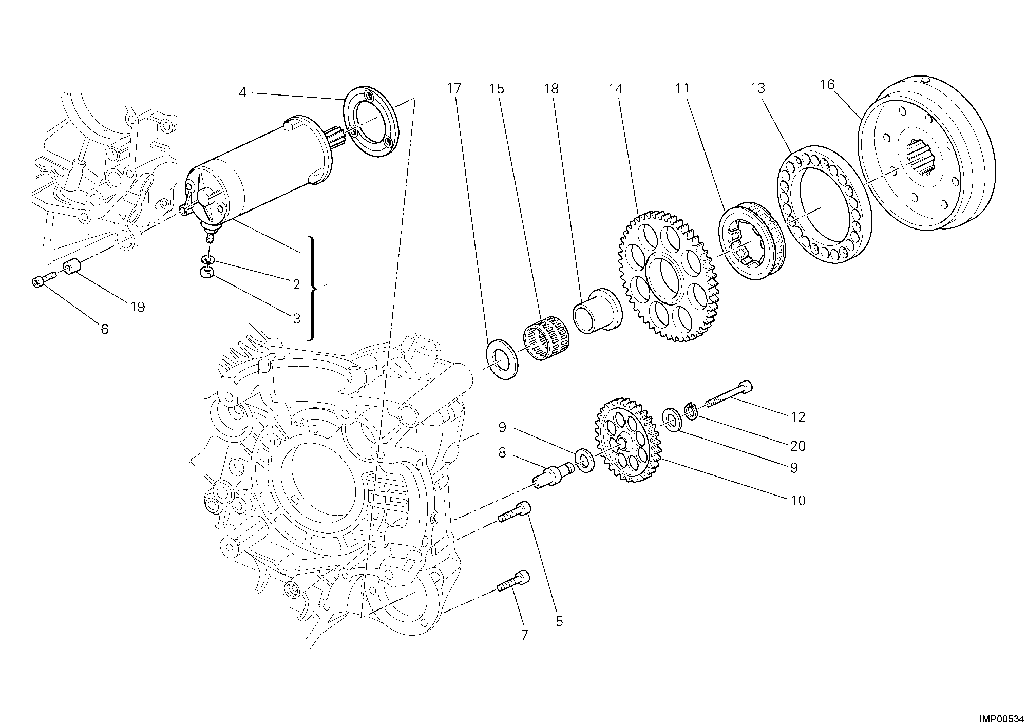 012 DEMARREUR ELECTRIQUE POUR SUPERBIKE 848 2009