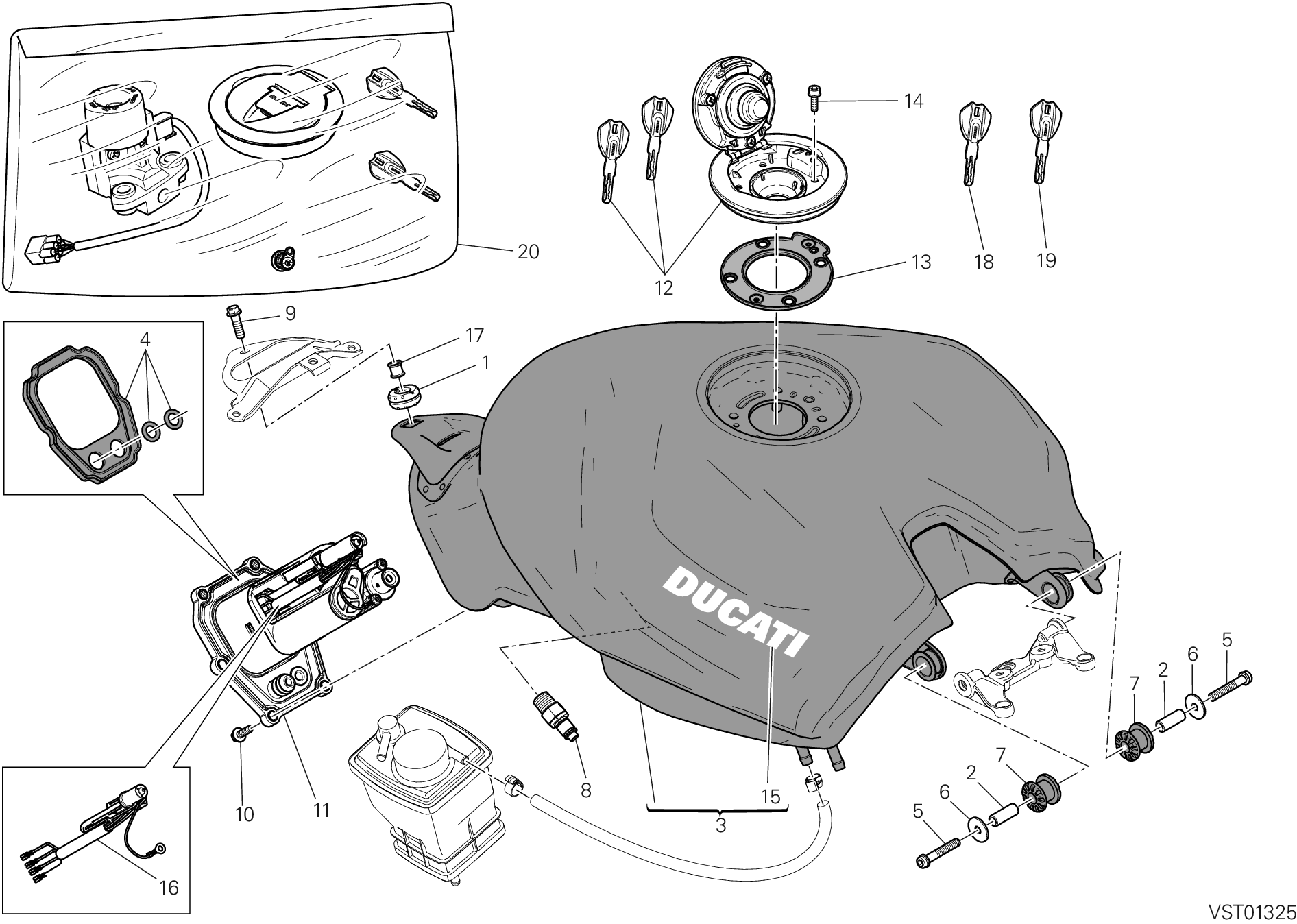 032 RSERVOIR POUR SUPERBIKE 899 PANIGALE ABS 2014